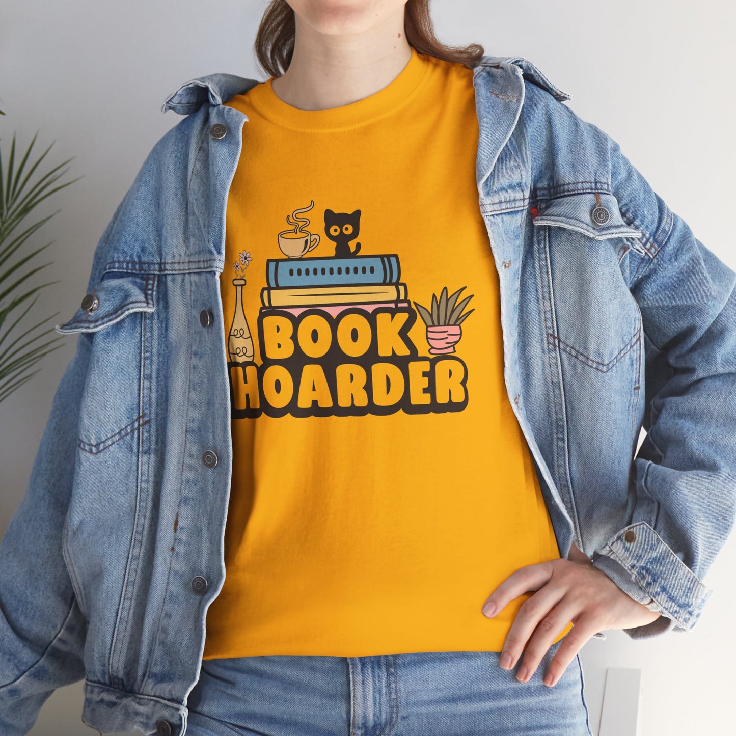 Book Hoarder Unisex Tee - Funny Cat Lover Book Lover Gift - sizes S - 5X