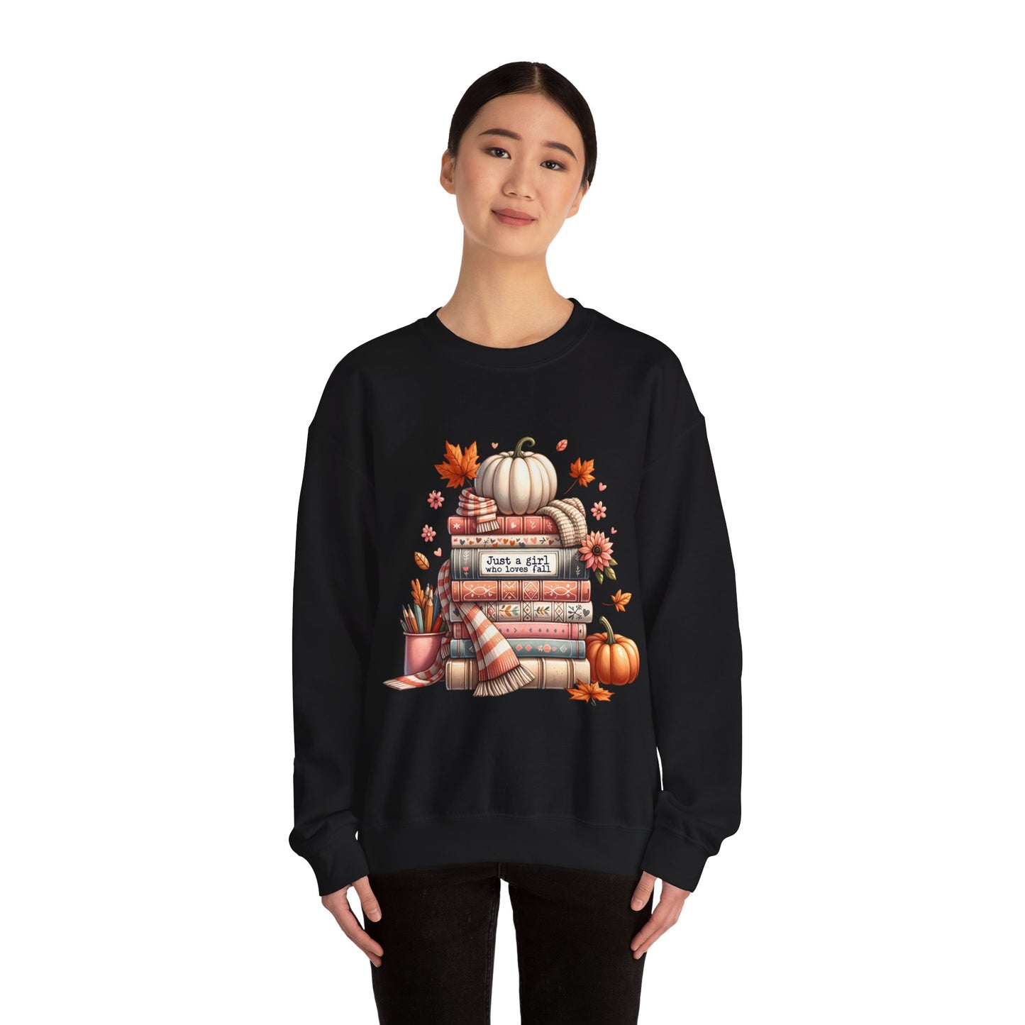 Just A Girl Who Loves Fall Unisex Heavy Blend™ Crewneck Sweatshirt