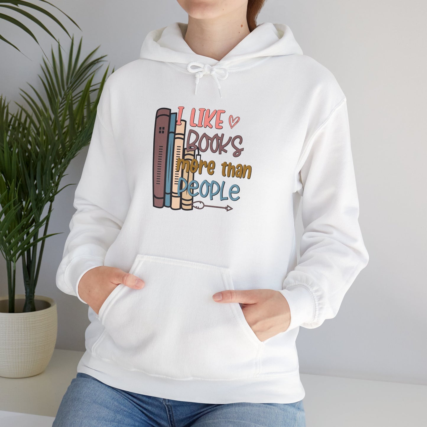 I like books more than people Unisex Heavy Blend™ Hooded Sweatshirt - sizes S - 5X