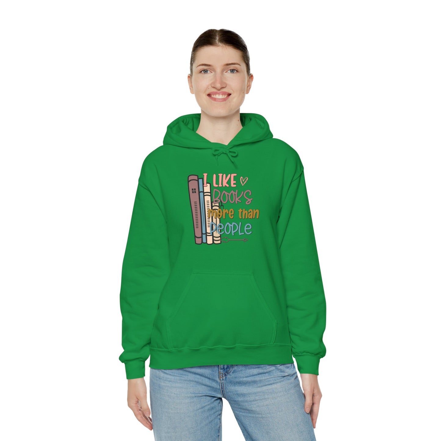 I like books more than people Unisex Heavy Blend™ Hooded Sweatshirt - sizes S - 3X