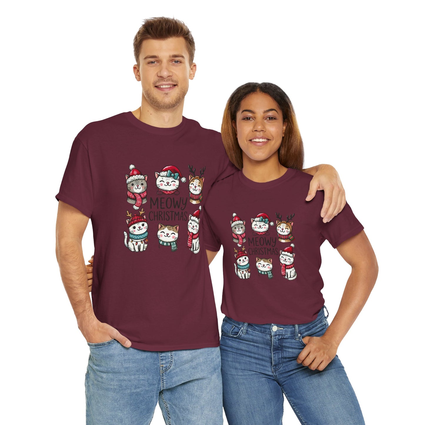 Meowy Christmas Unisex T-shirt - sizes S - 5X