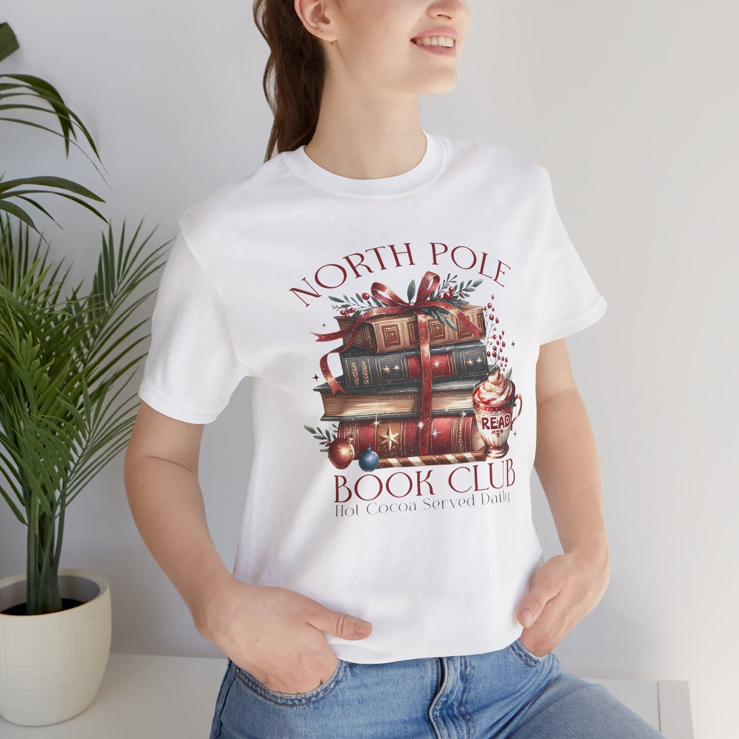 North Pole Book Club Unisex Jersey T-shirt - sizes S - 3X