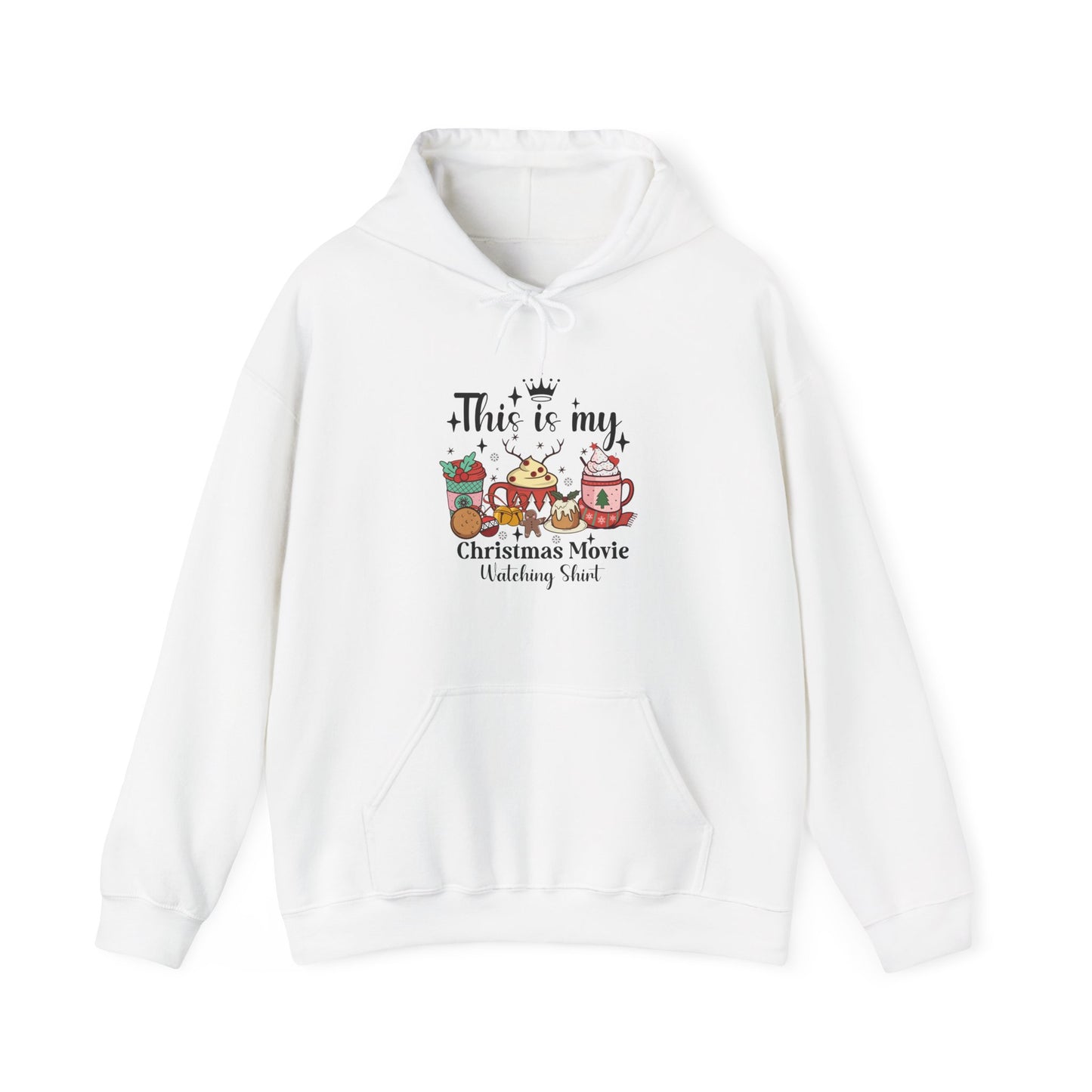 Christmas Movie Watching Heavy Blend Hoodie - cozy, warm, festive sweatshirt