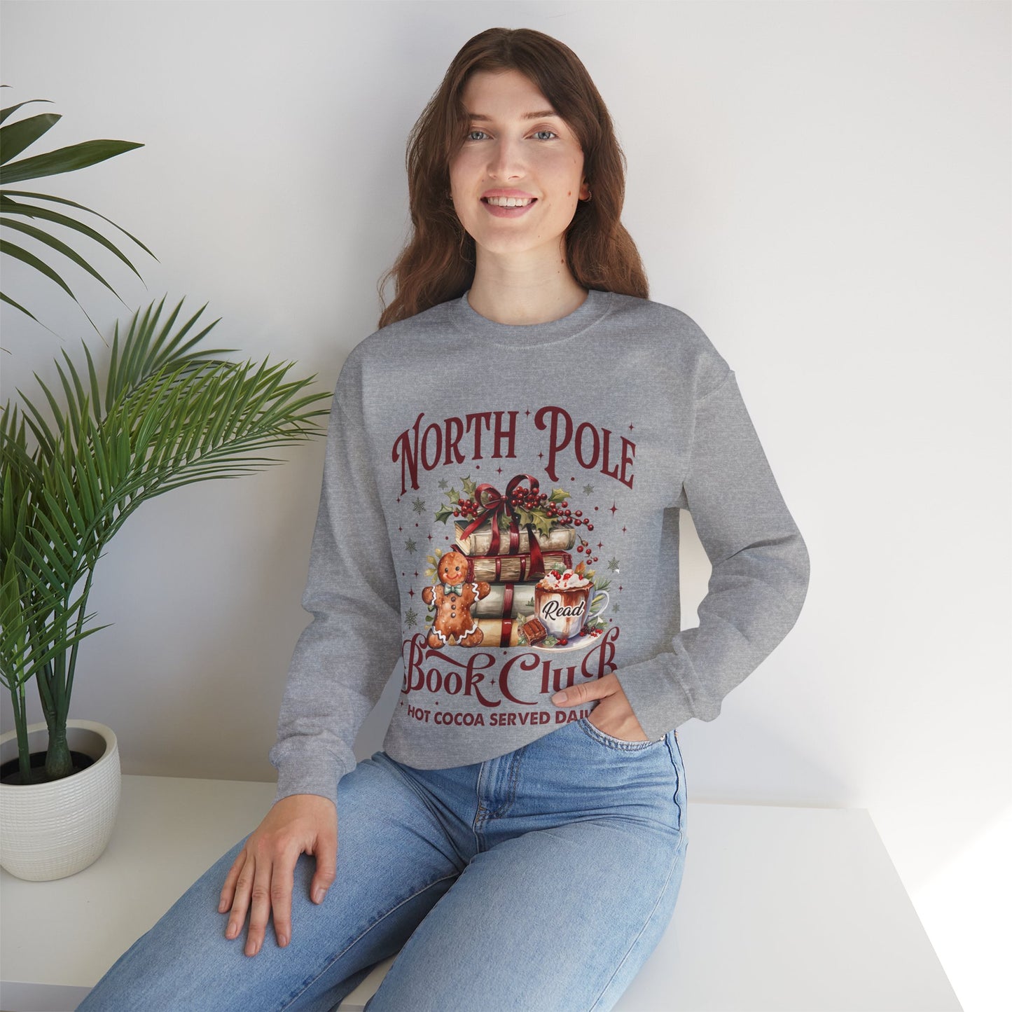 North Pole Book Club Unisex Heavy Blend™ Crewneck Sweatshirt - size S - 5X