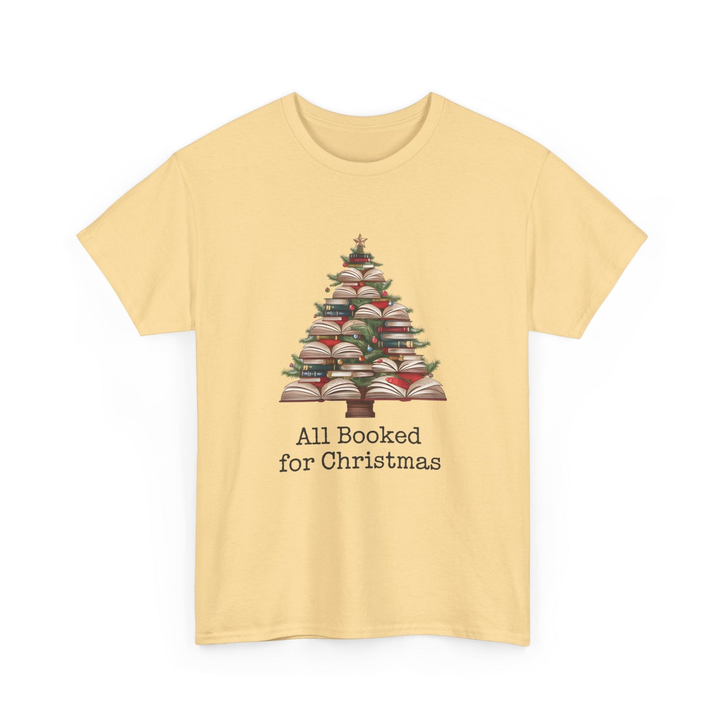 All Booked for Christmas, Book Christmas Tree T-shirt - sizes S - 5X