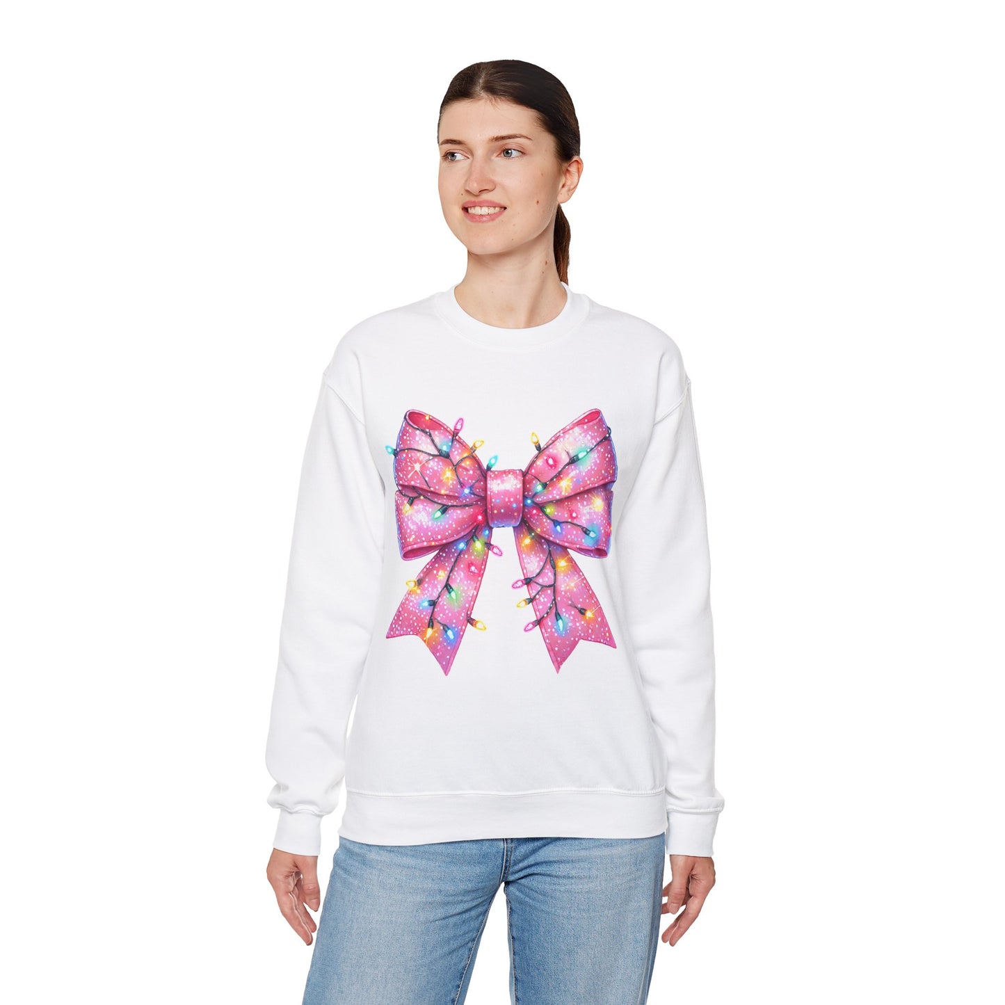 Christmas Bow Unisex Heavy Blend Crewneck Sweatshirt - sizes S - 5X