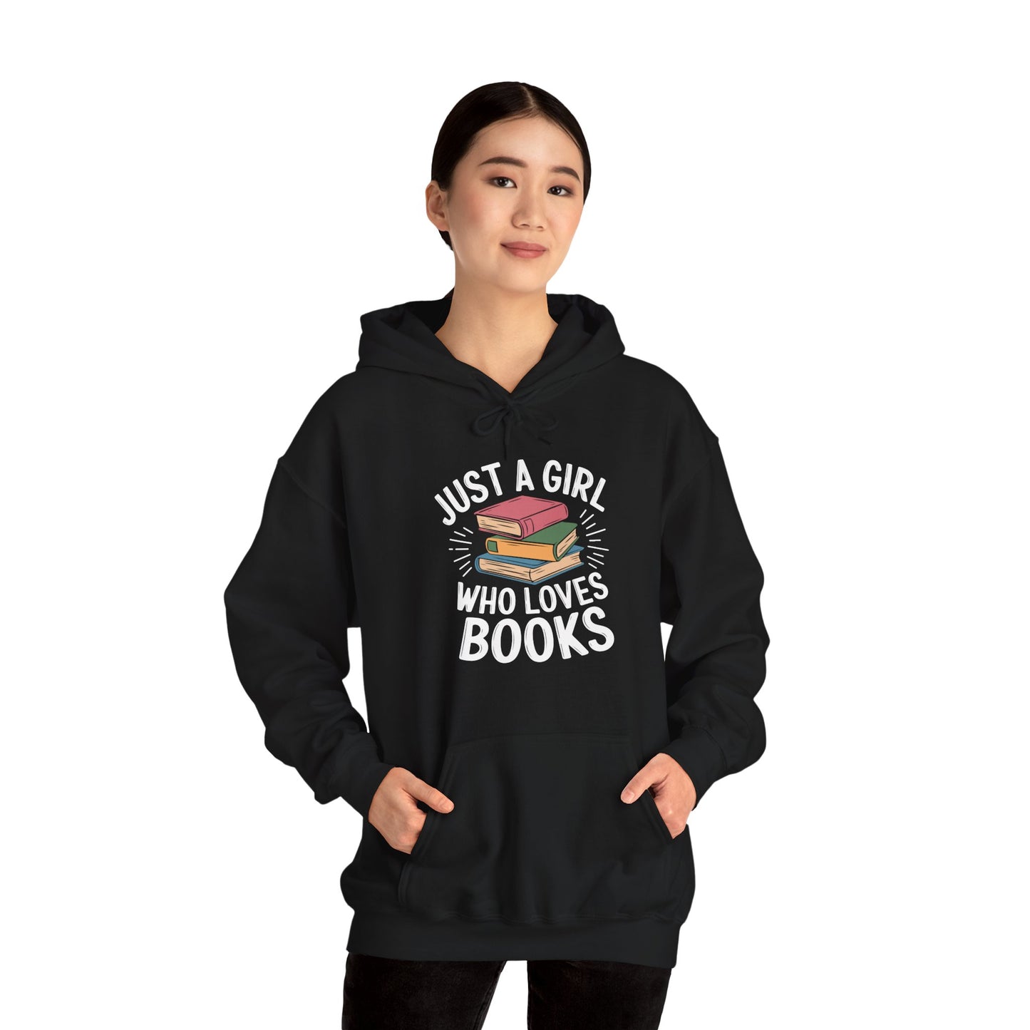 Just a Girl Who Loves Books Unisex Heavy Blend™ Hooded Sweatshirt - sizes S - 5X