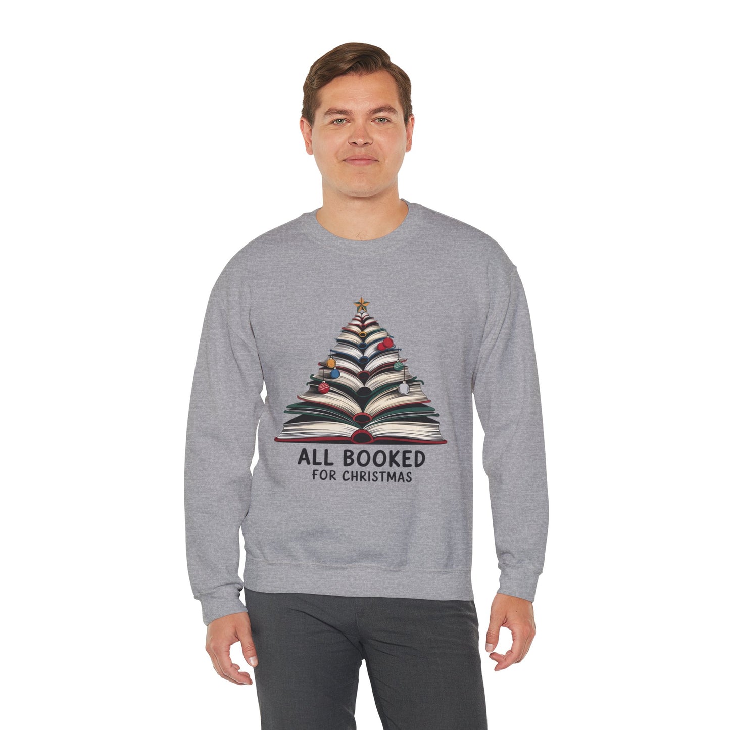 All Booked for Christmas Unisex Heavy Blend™ Crewneck Sweatshirt - sizes S - 5X