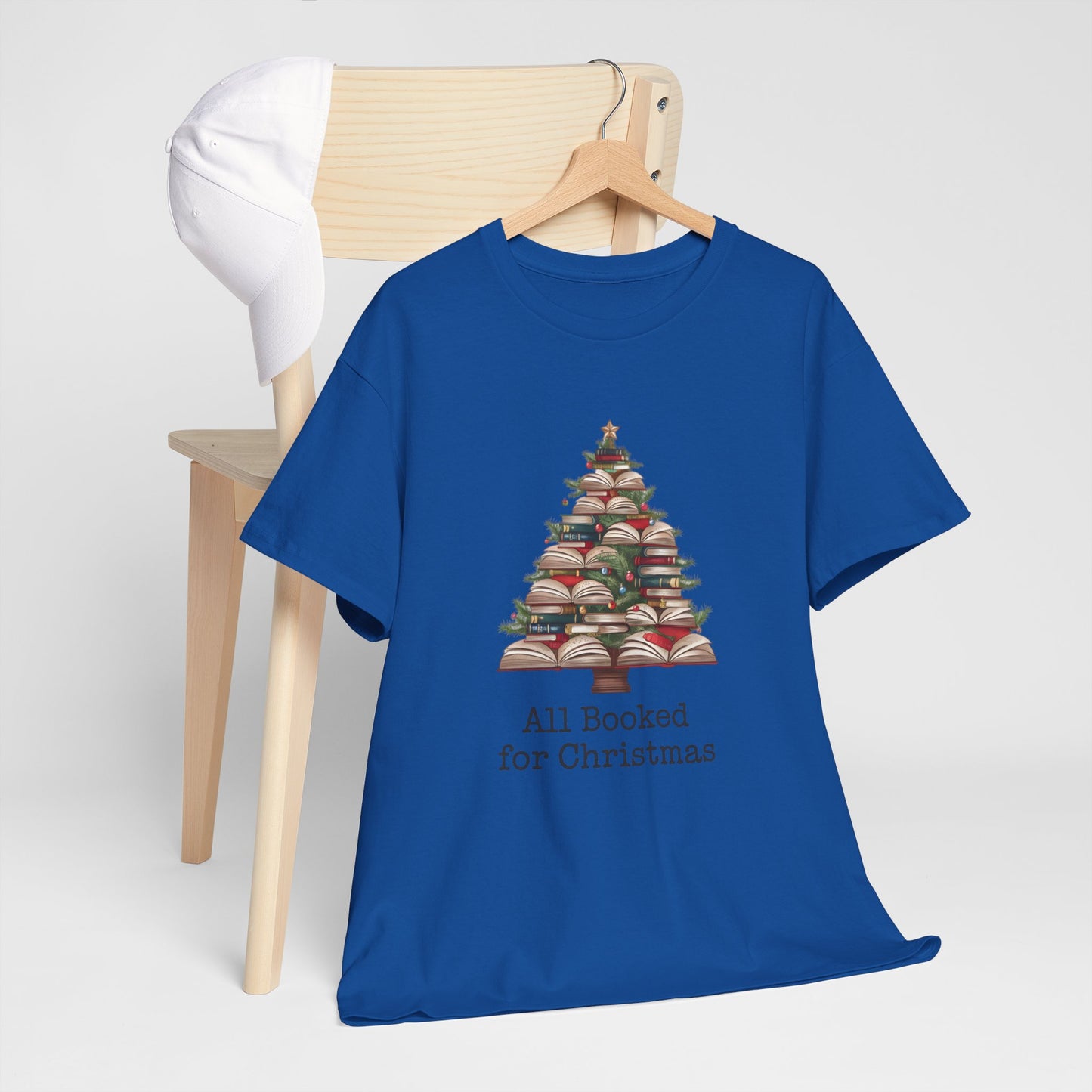 All Booked for Christmas, Book Christmas Tree T-shirt - sizes S - 5X