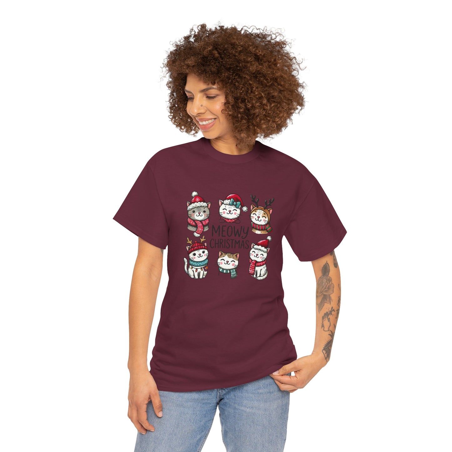 Meowy Christmas Unisex T-shirt - sizes S - 5X