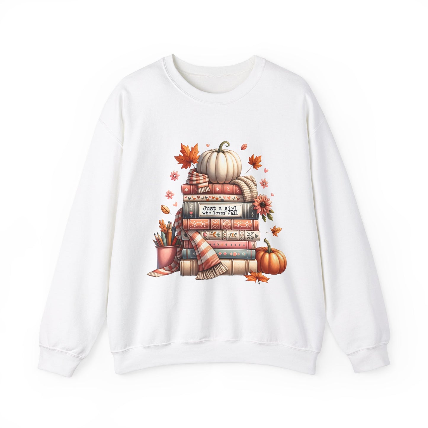 Just A Girl Who Loves Fall Unisex Heavy Blend™ Crewneck Sweatshirt