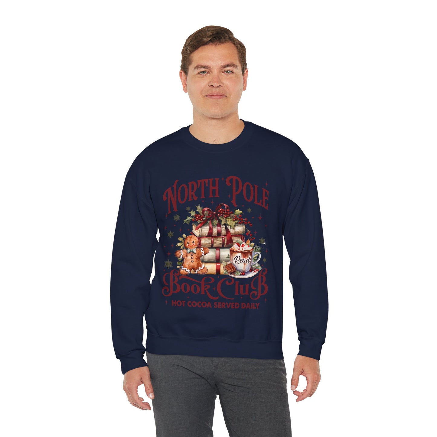 North Pole Book Club Unisex Heavy Blend™ Crewneck Sweatshirt - size S - 5X