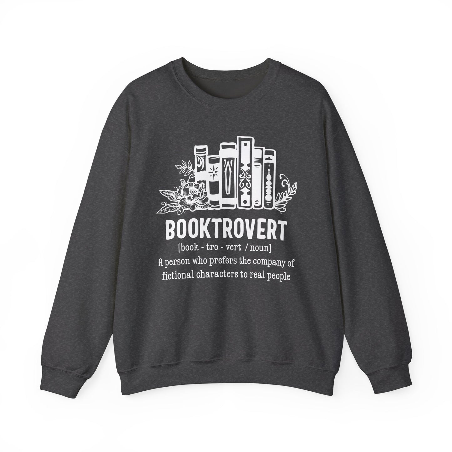 Booktrovert Unisex Heavy Blend Crewneck Sweatshirt - Cozy and Warm Book Lover Gift