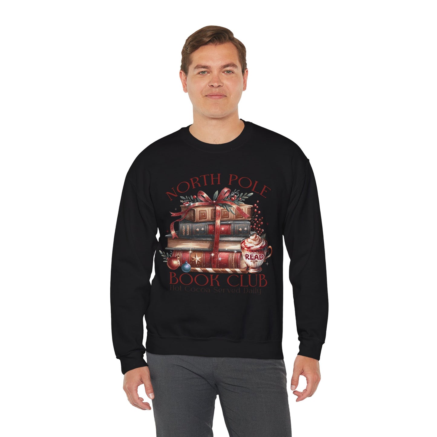 North Pole Book Club Unisex Heavy Blend Crewneck Sweatshirt - S - 5X