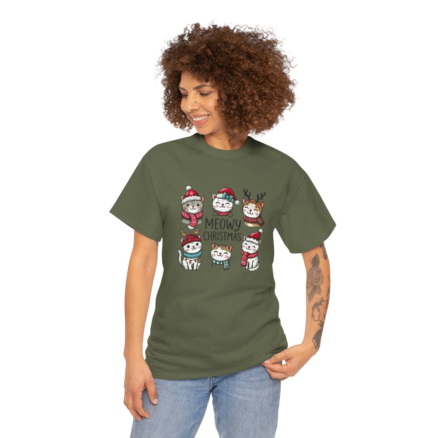 Meowy Christmas Unisex T-shirt - sizes S - 5X