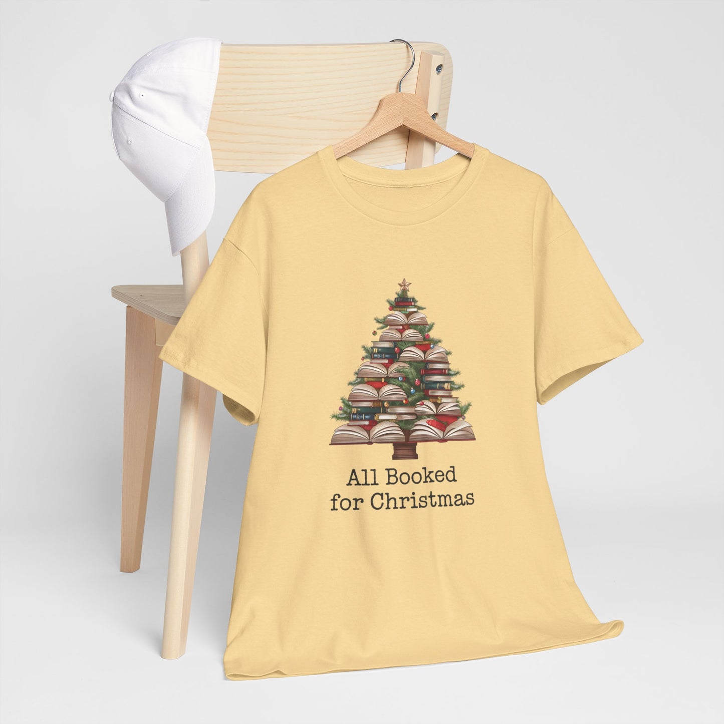 All Booked for Christmas, Book Christmas Tree T-shirt - sizes S - 5X