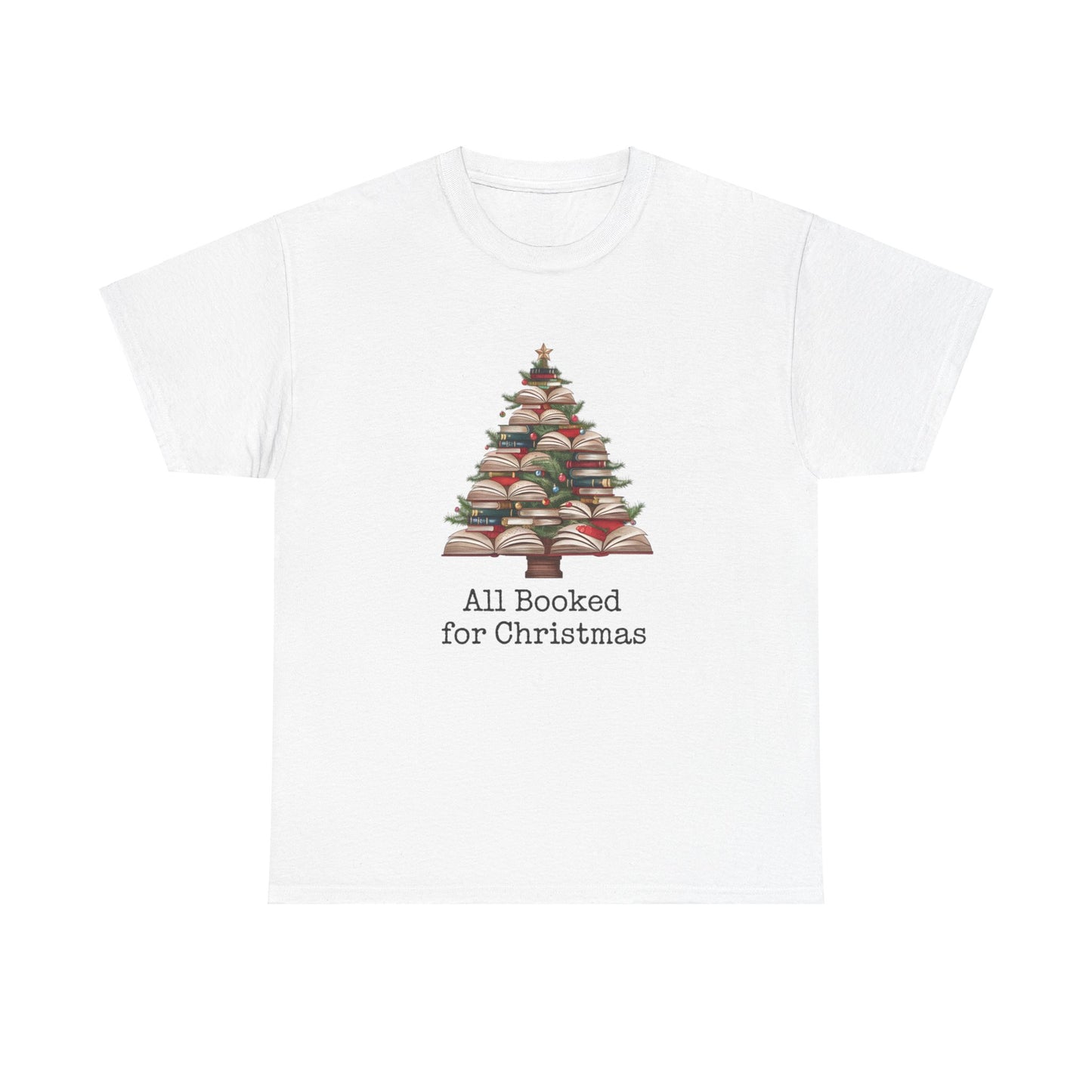 All Booked for Christmas, Book Christmas Tree T-shirt - sizes S - 5X