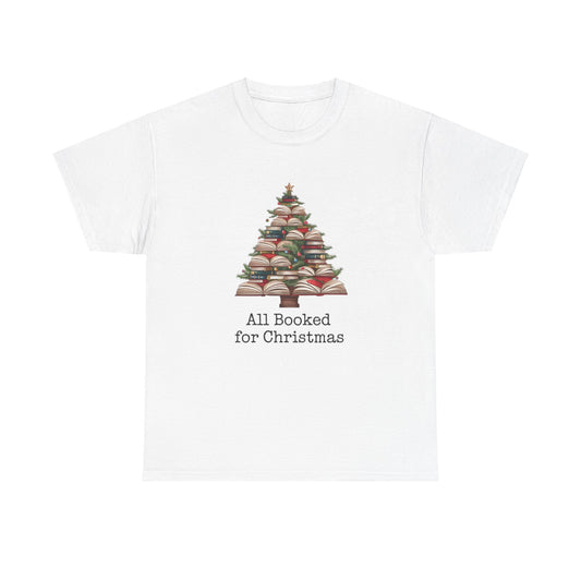 All Booked for Christmas, Book Christmas Tree T-shirt - sizes S - 5X