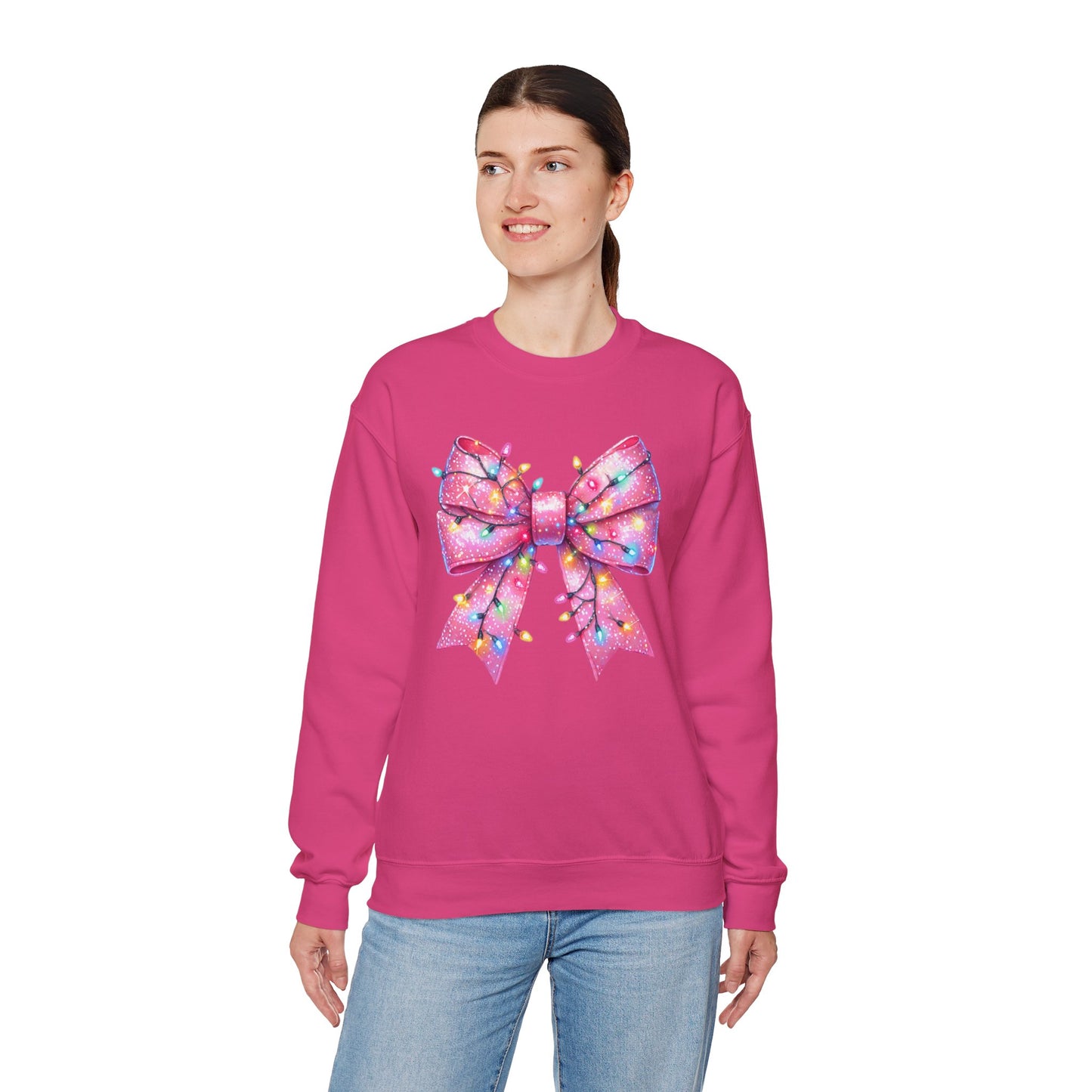 Big Pink Bow Unisex Heavy Blend™ Crewneck Sweatshirt - sizes S - 3X