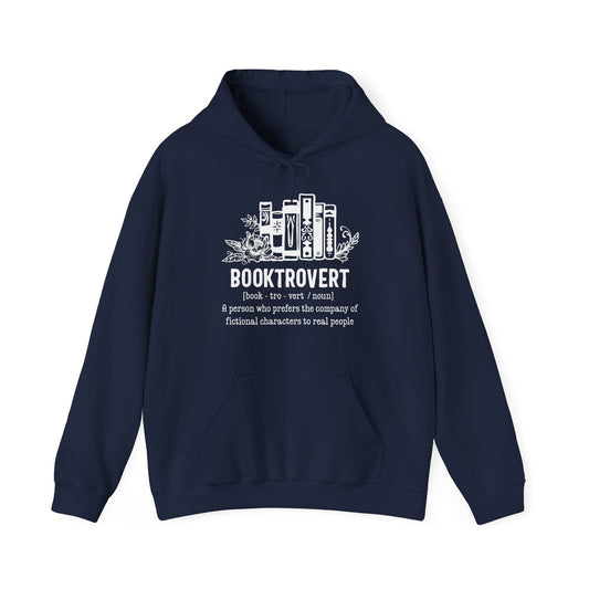 Booktrovert Hooded Sweatshirt - Funny Book Lover Gift - Warm & Cozy