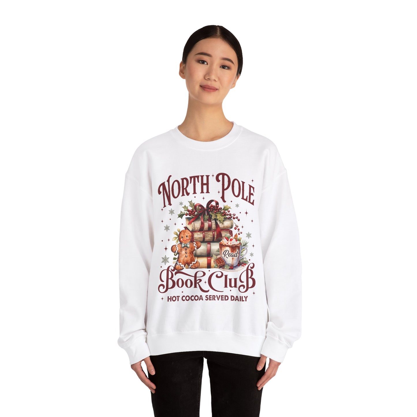 North Pole Book Club Unisex Heavy Blend™ Crewneck Sweatshirt - size S - 5X