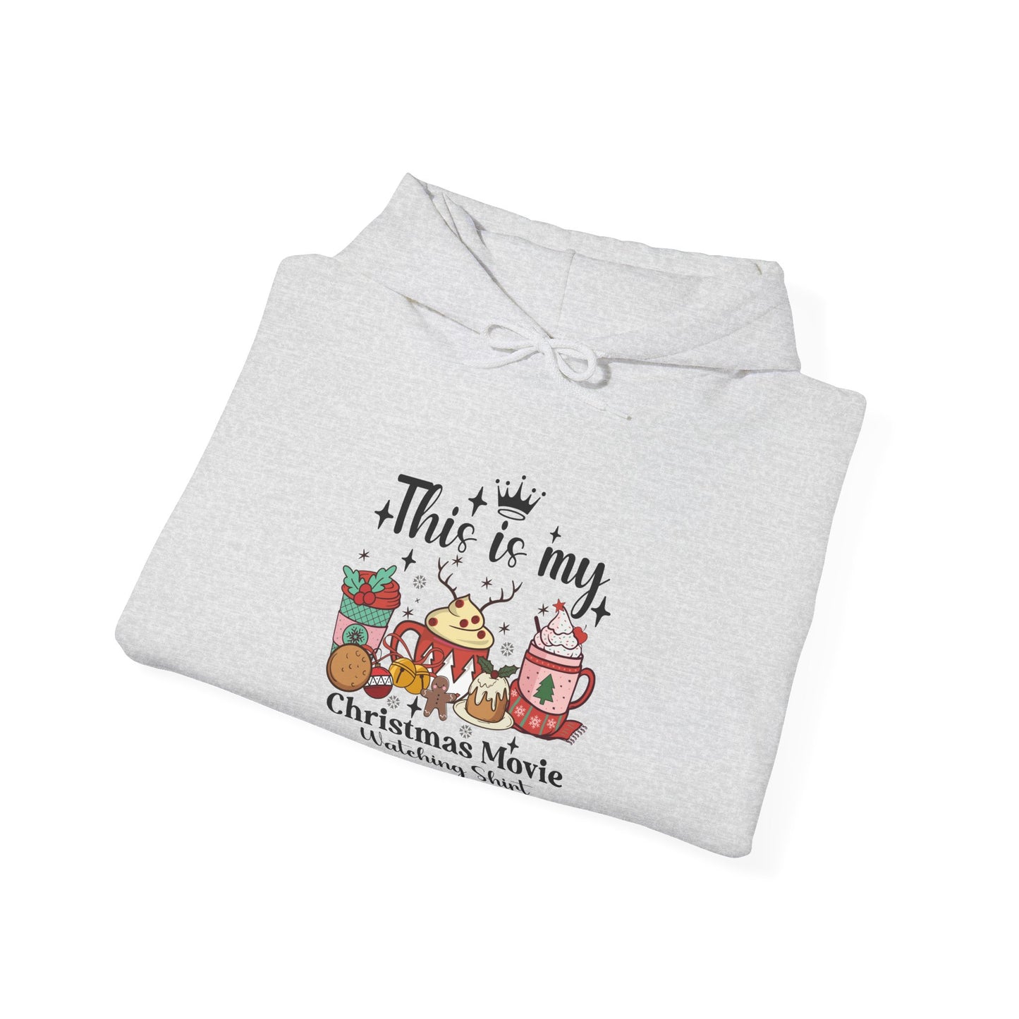 Christmas Movie Watching Heavy Blend Hoodie - cozy, warm, festive sweatshirt