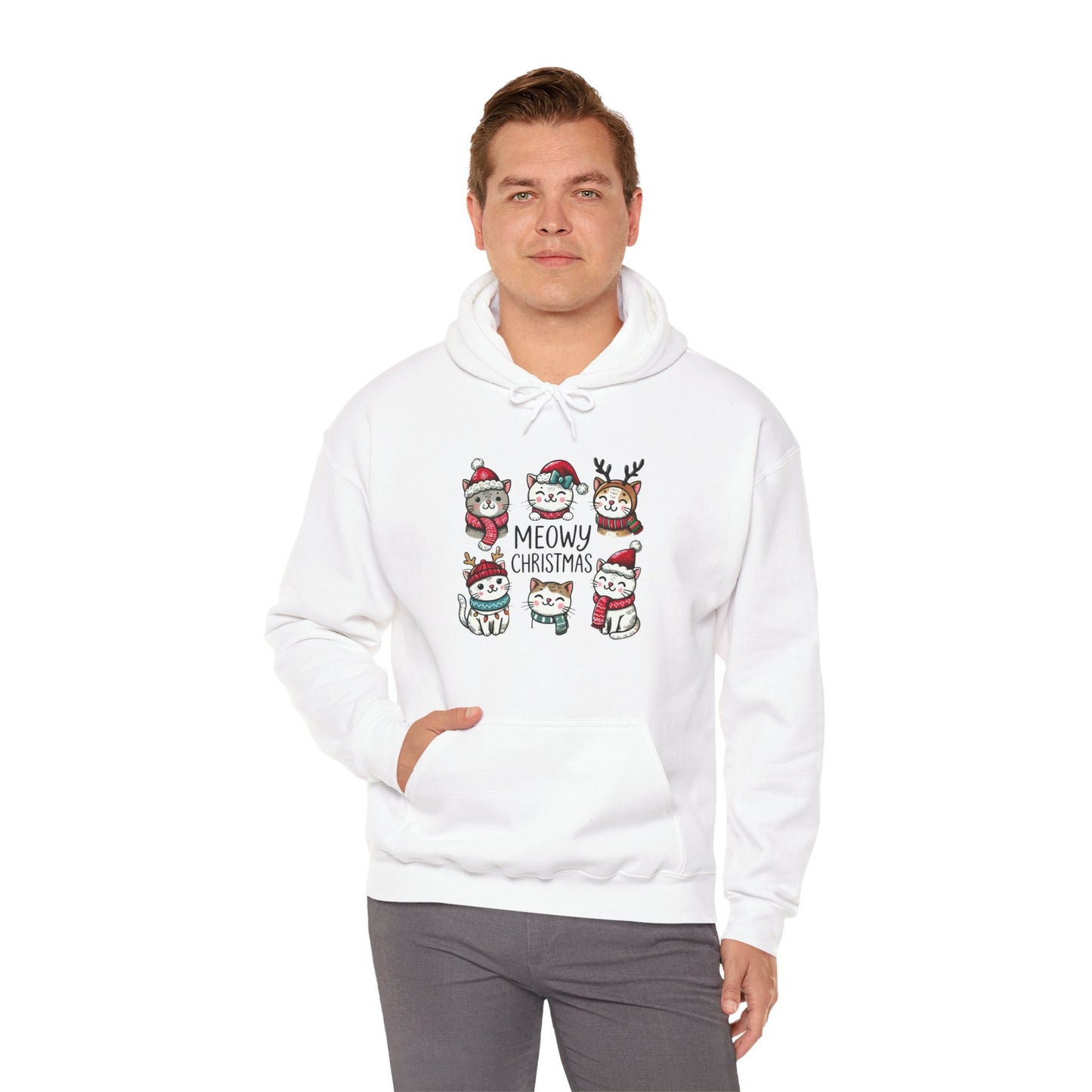 Meowy Christmas Hooded Sweatshirt - sizes S - 5X