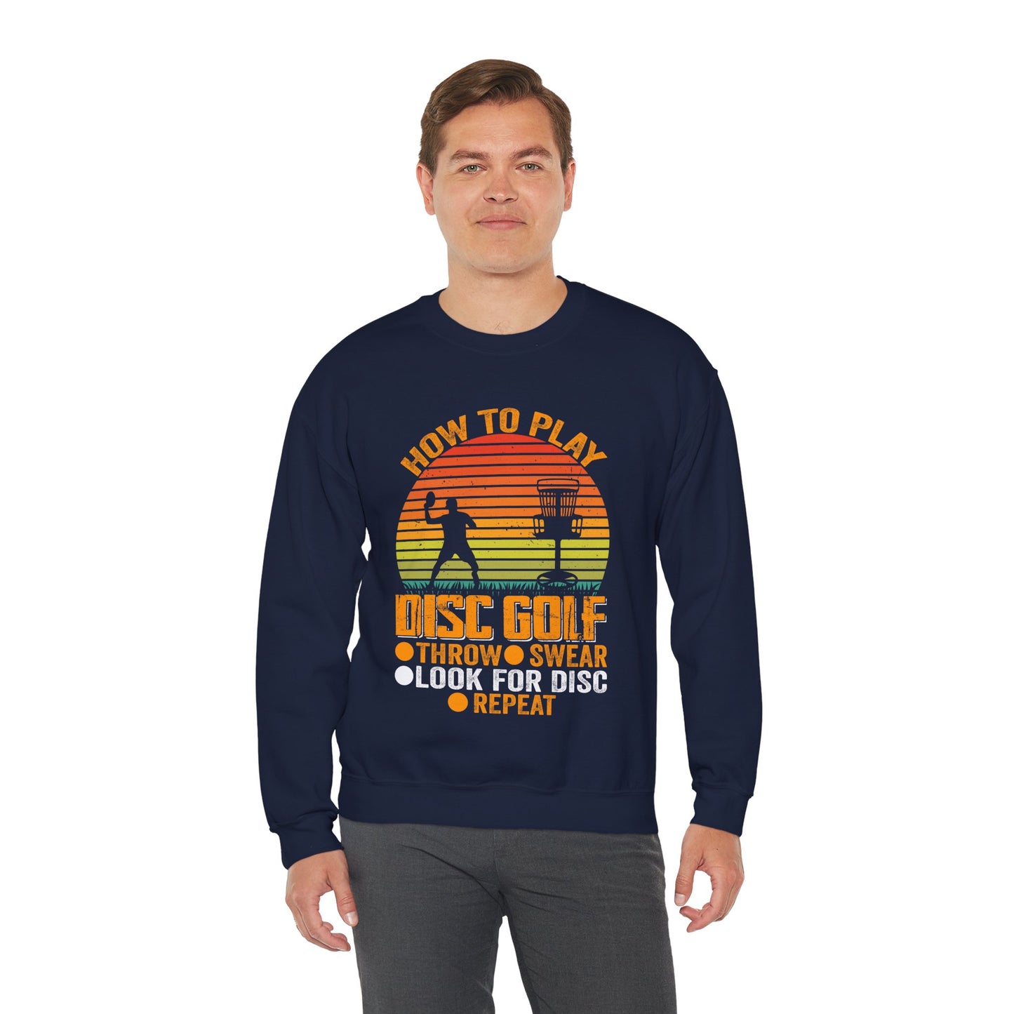 Disc Golf Unisex Heavy Blend Crewneck Sweatshirt - Sizes S - 5X