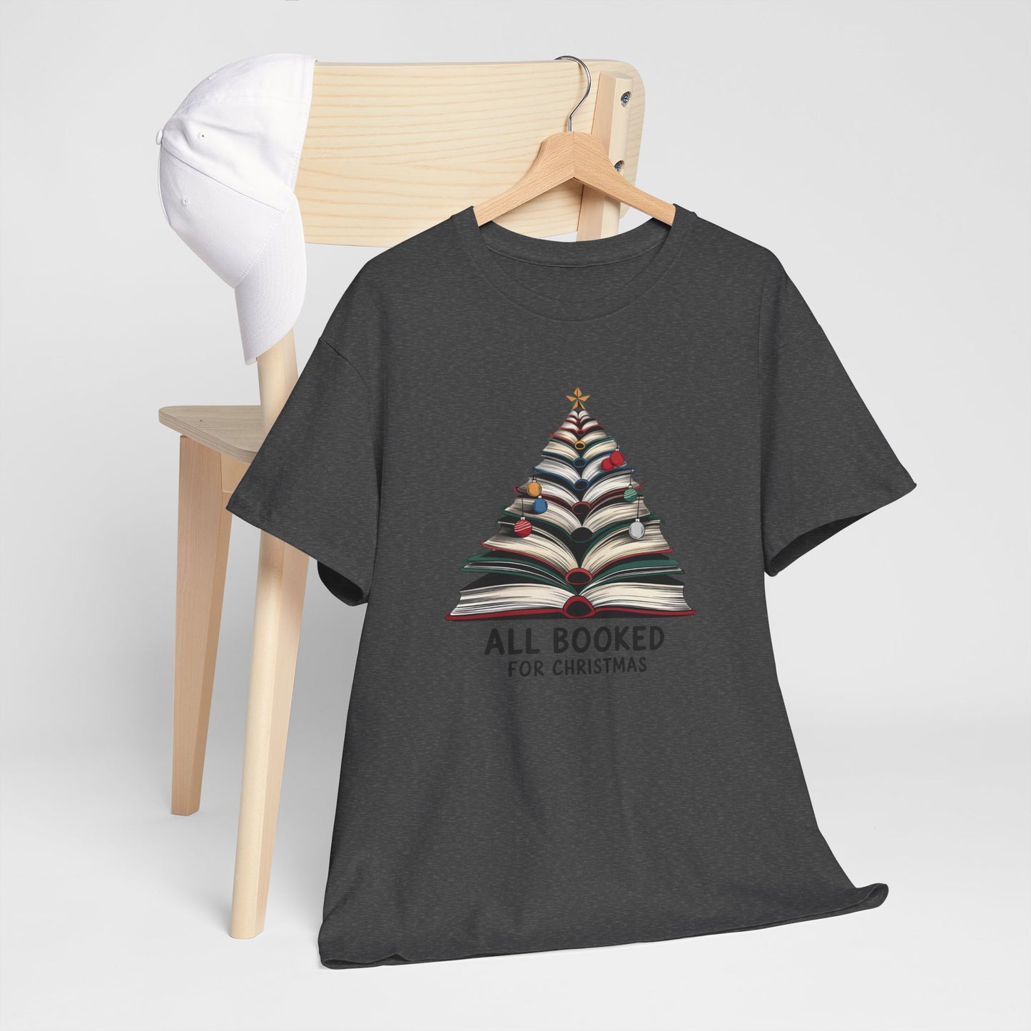 All Booked for Christmas Unisex Heavy Cotton T-shirt - sizes S - 5X