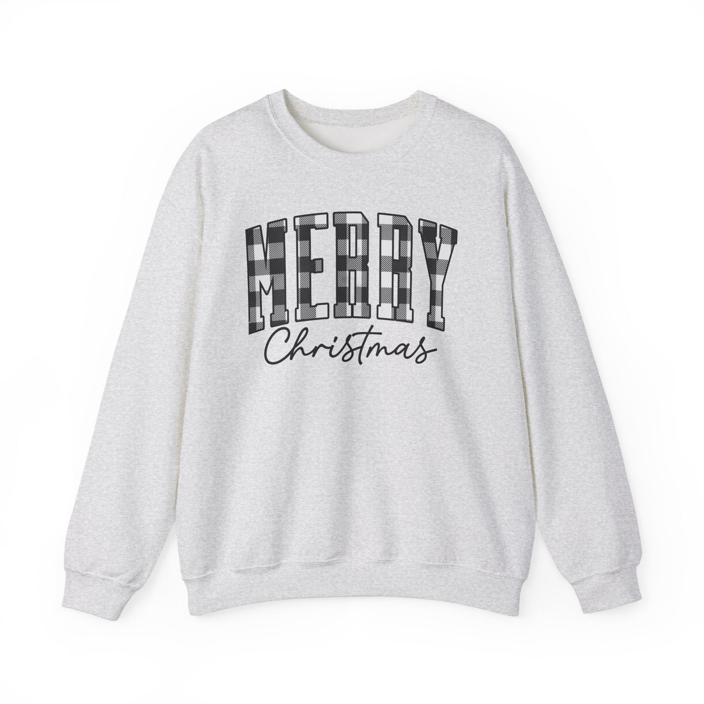 Buffalo Plaid Merry Christmas Unisex Heavy Blend™ Crewneck Sweatshirt - sizes S - 3X