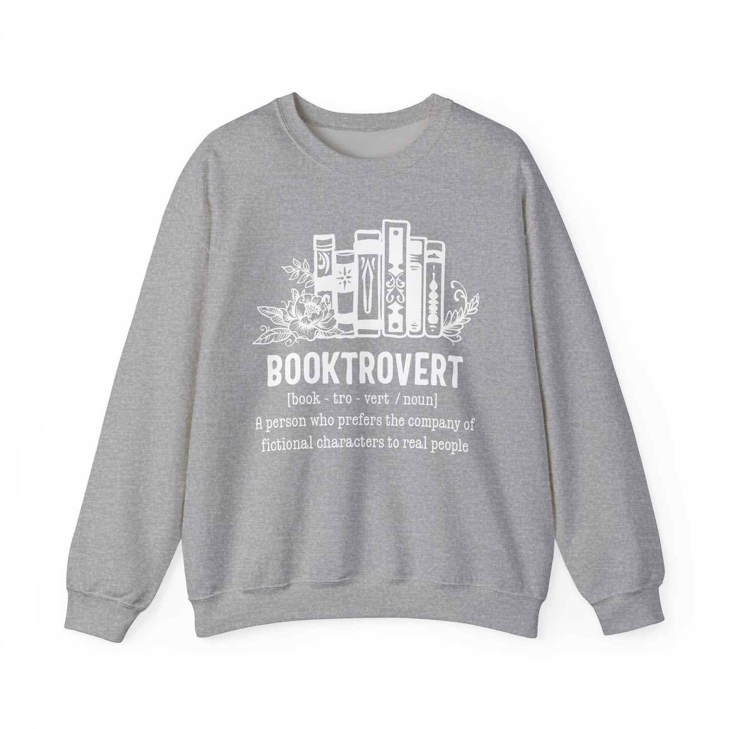 Booktrovert Unisex Heavy Blend Crewneck Sweatshirt - Cozy and Warm Book Lover Gift