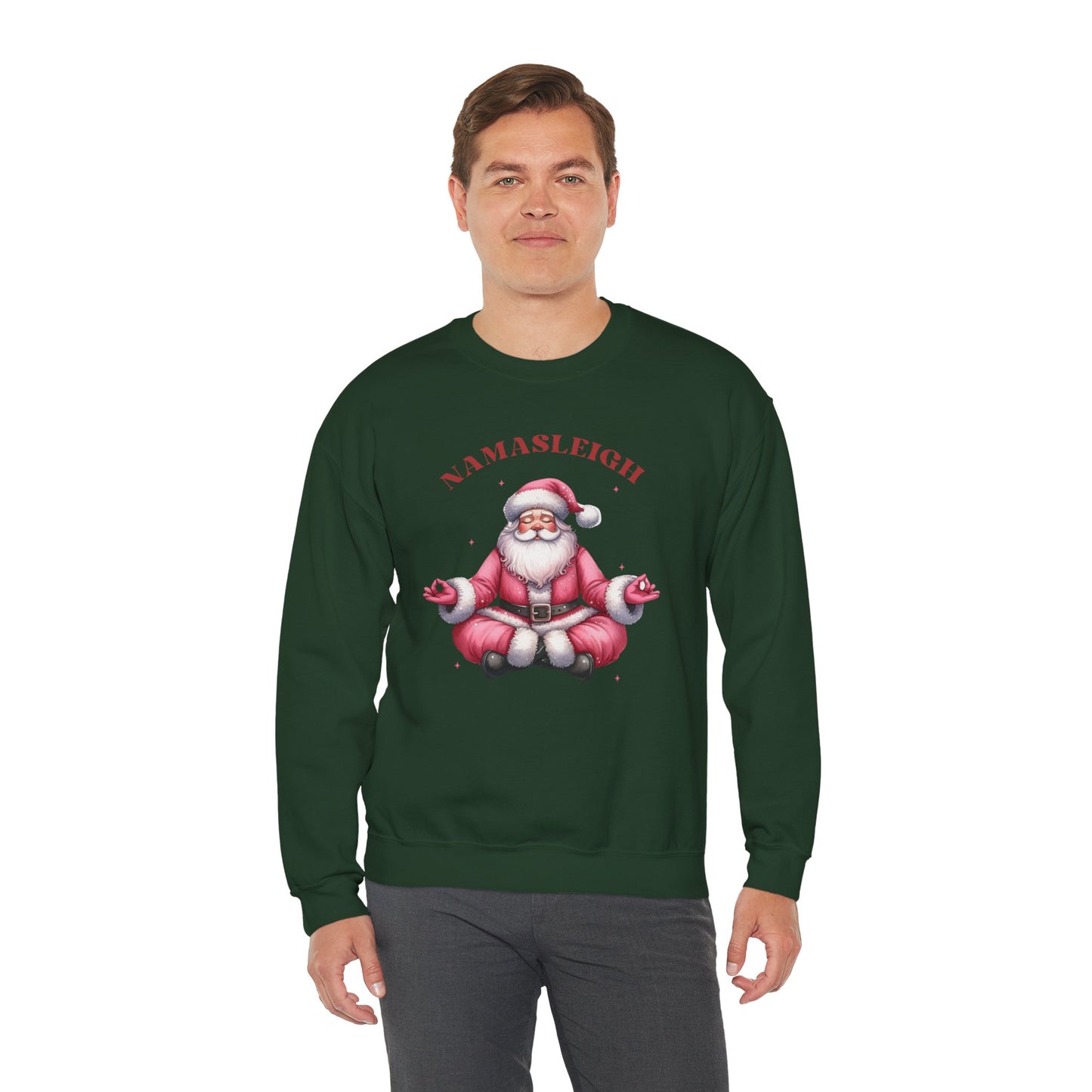 Namasleigh Santa Unisex Heavy Blend Crewneck Sweatshirt - Sizes S - 5X