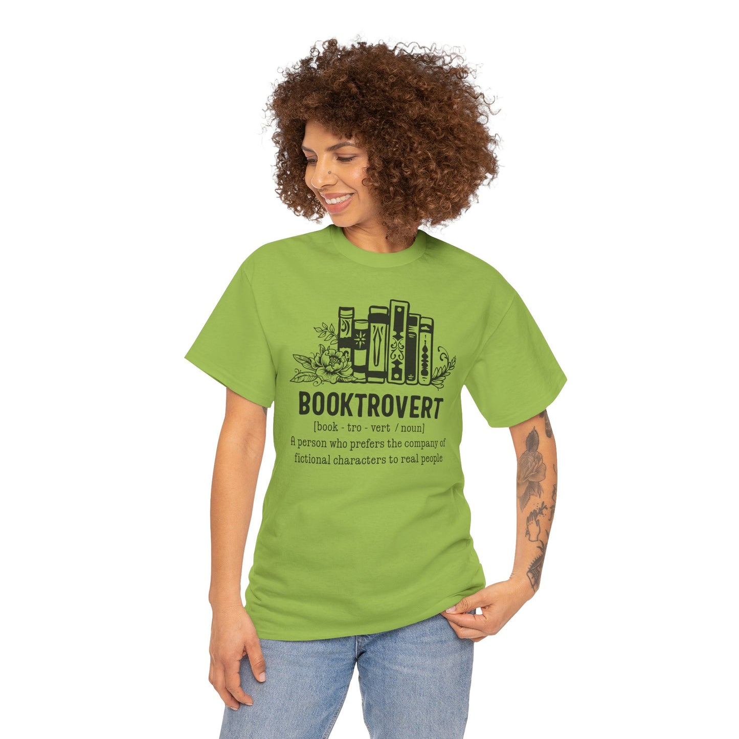 Booktrovert Definition Unisex Heavy Cotton Tee