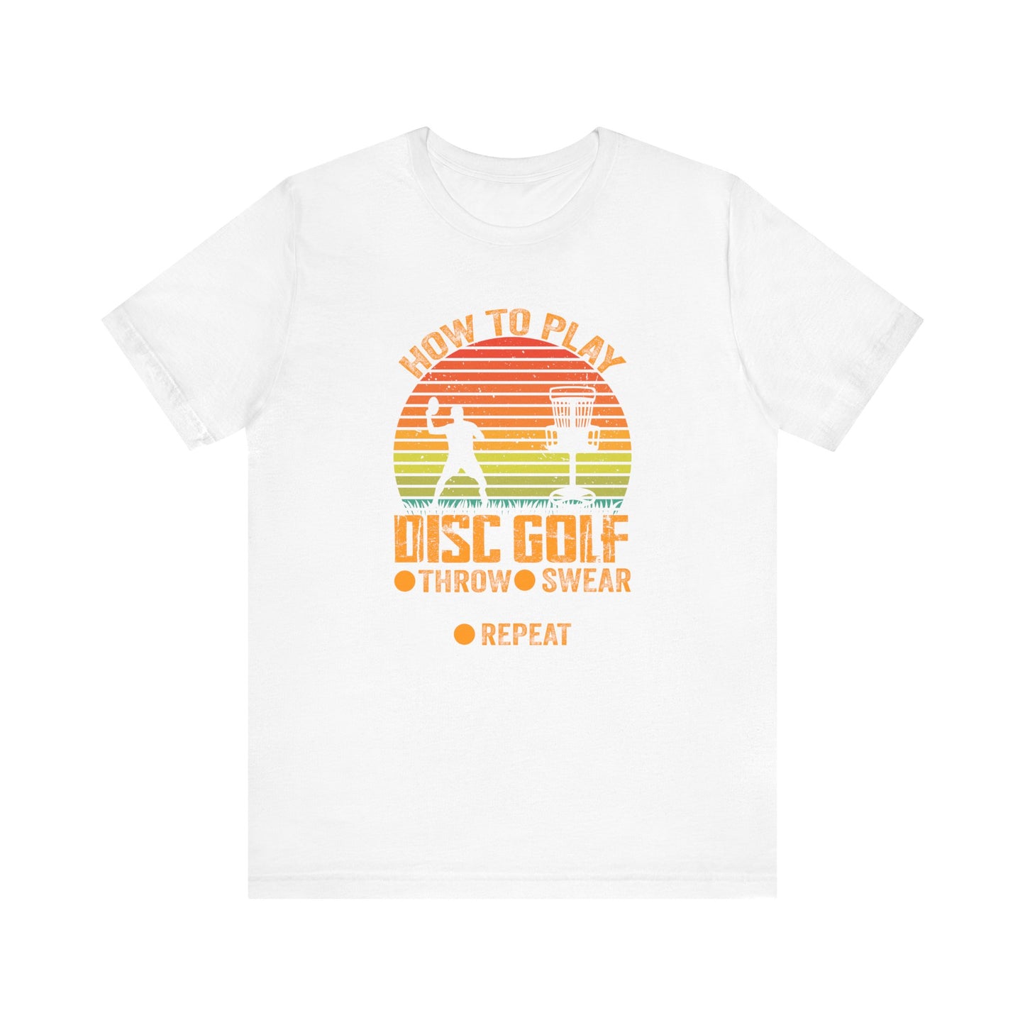 How to Disc Golf Unisex Jersey Short Sleeve Tee - sizes S - 3X