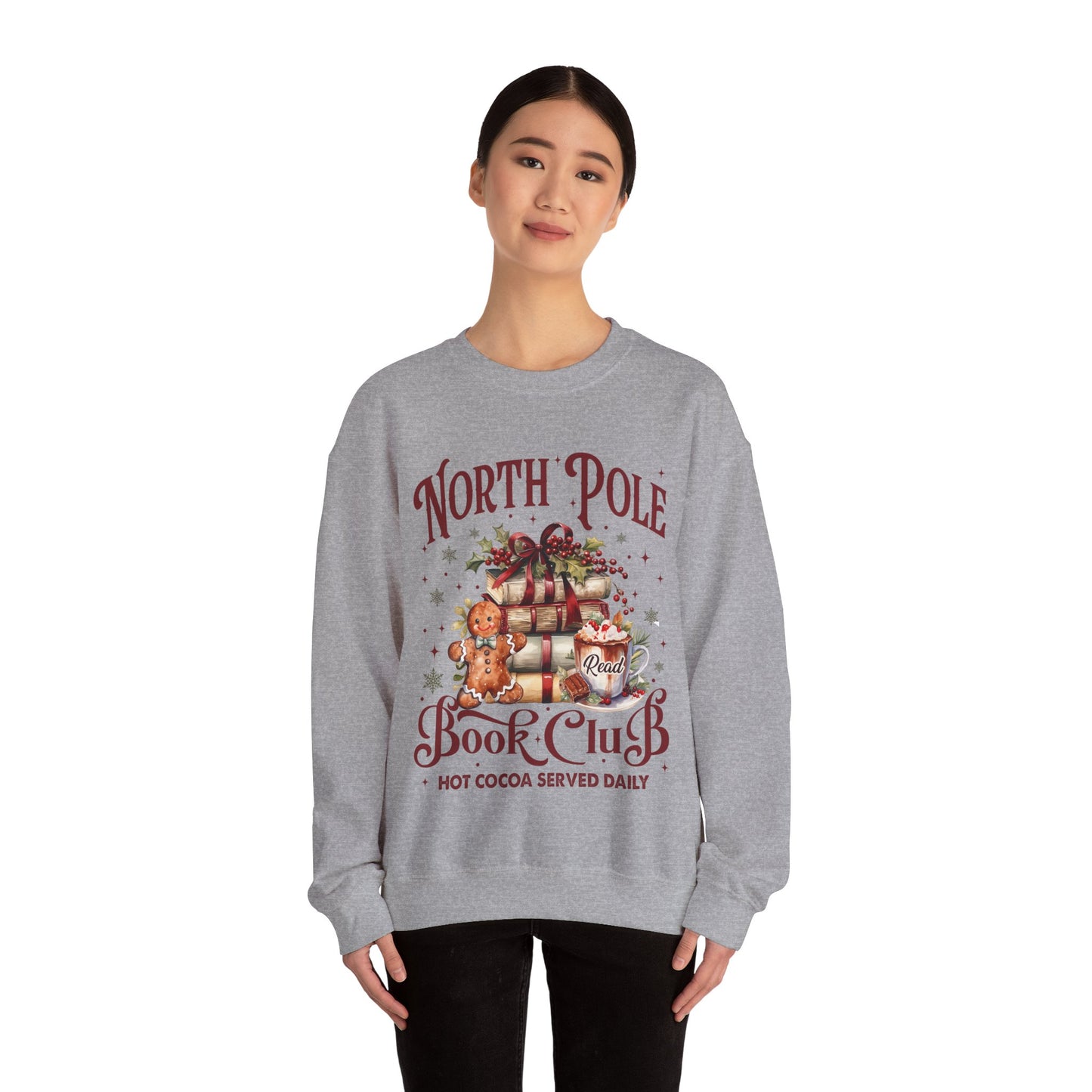 North Pole Book Club Unisex Heavy Blend™ Crewneck Sweatshirt - size S - 5X