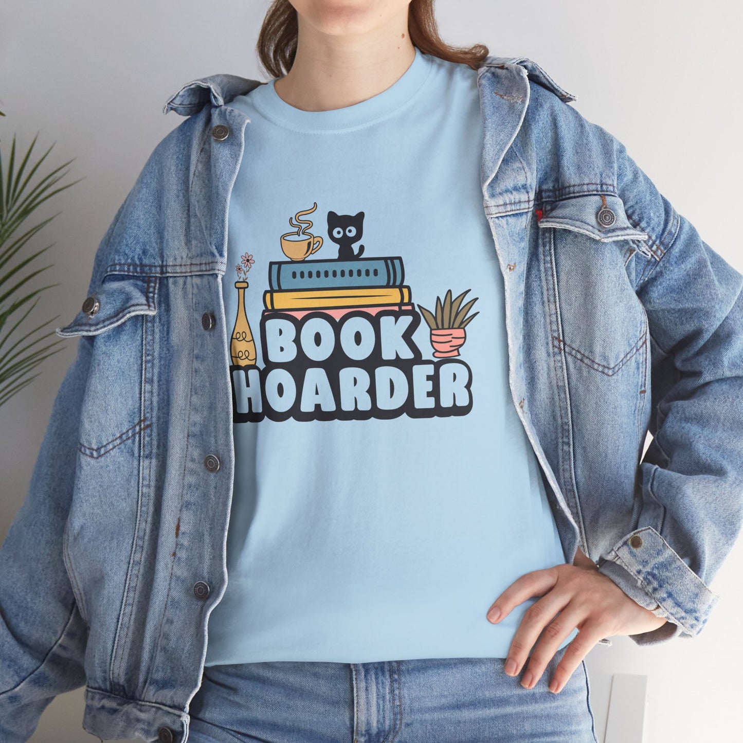 Book Hoarder Unisex Tee - Funny Cat Lover Book Lover Gift - sizes S - 5X