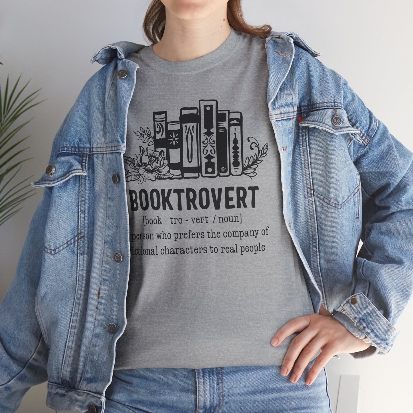 Booktrovert Definition Unisex Heavy Cotton Tee