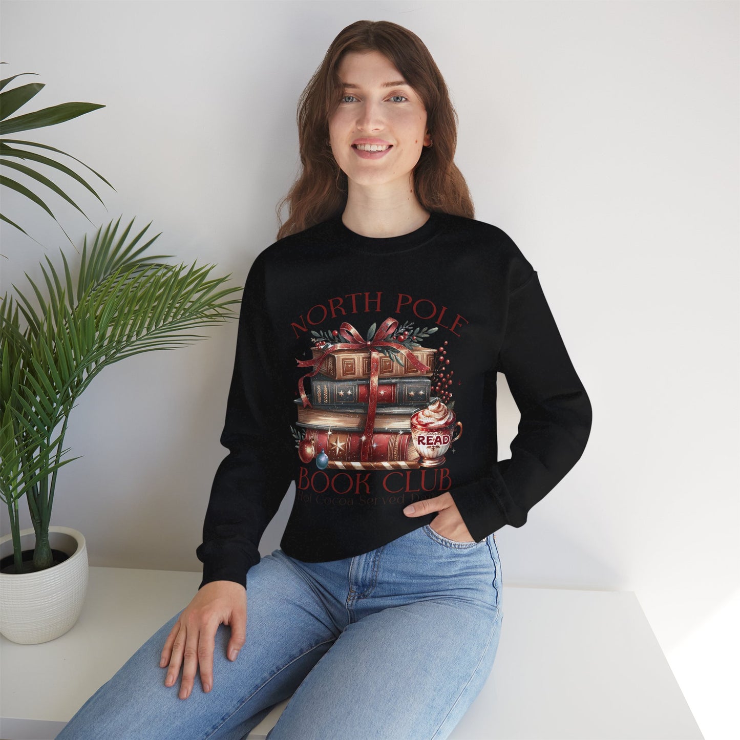 North Pole Book Club Unisex Heavy Blend Crewneck Sweatshirt - S - 5X