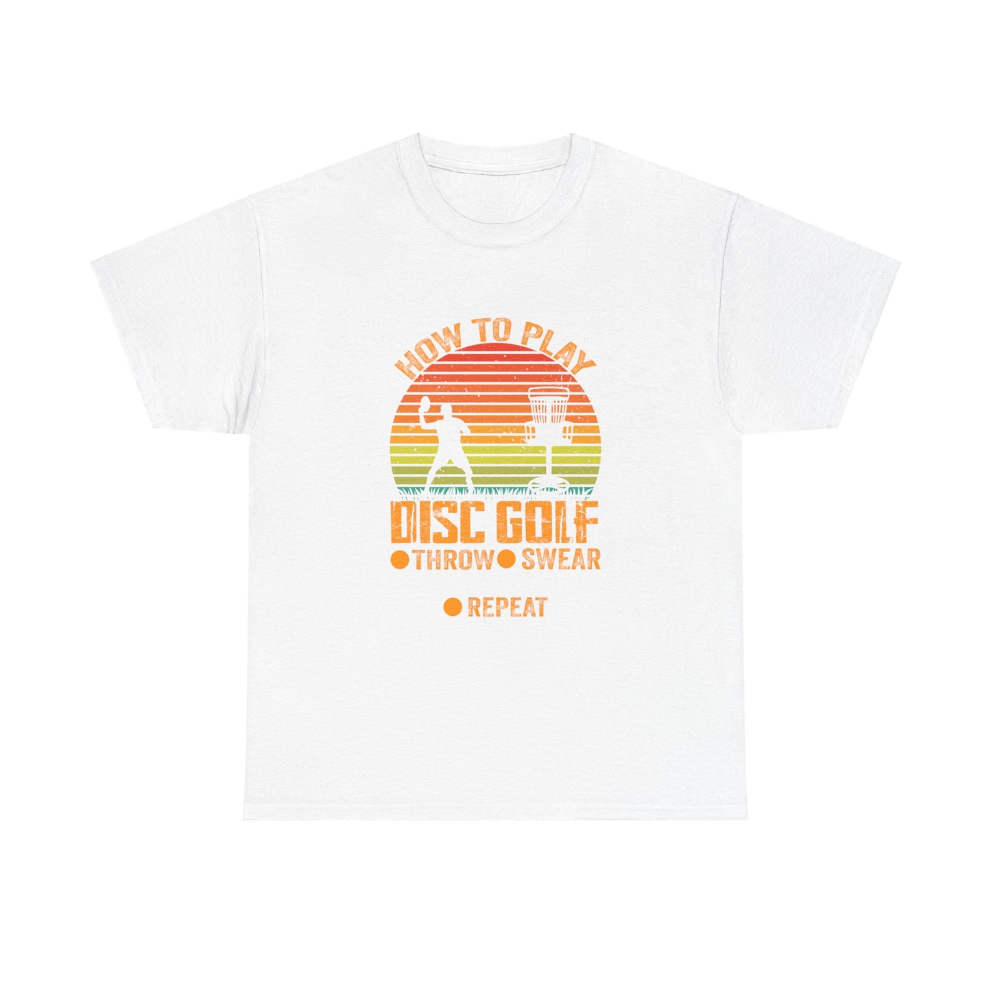 How to Play Disc Golf Unisex Heavy Cotton Tee - sizes S - 5X