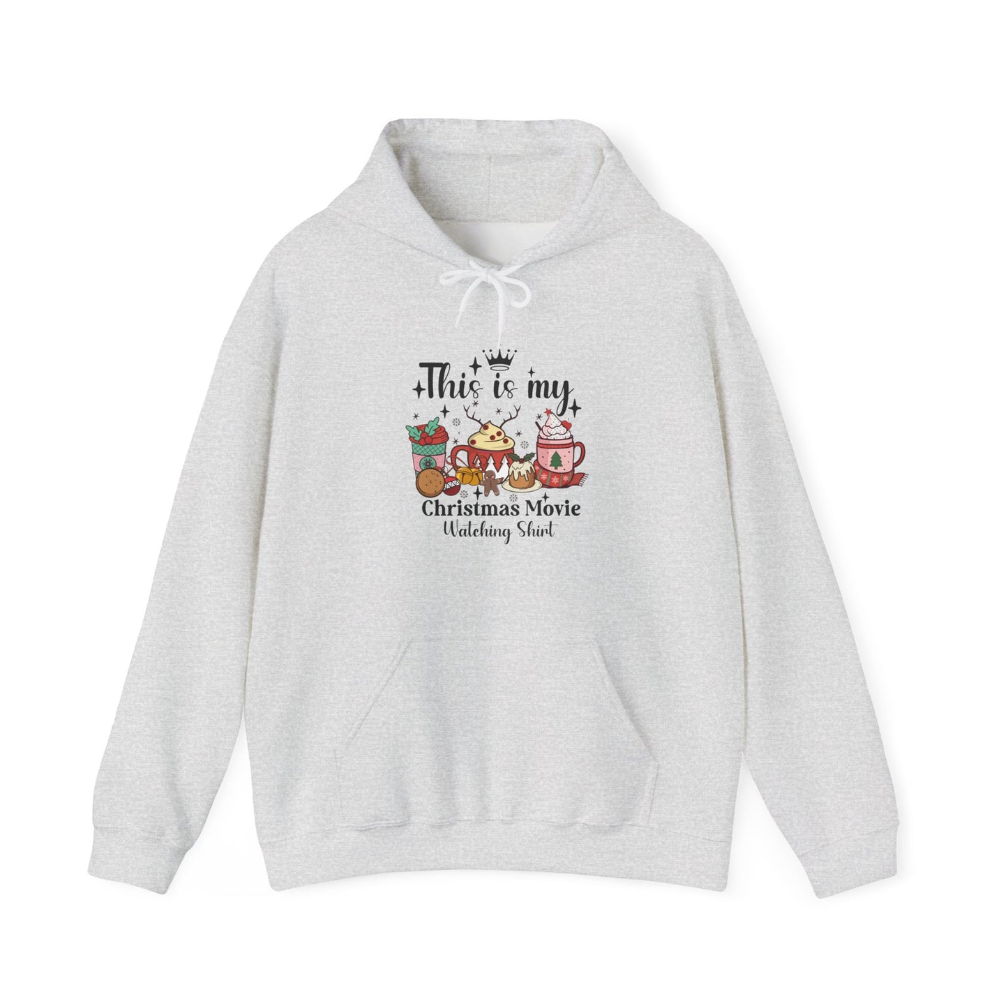 Christmas Movie Watching Heavy Blend Hoodie - cozy, warm, festive sweatshirt