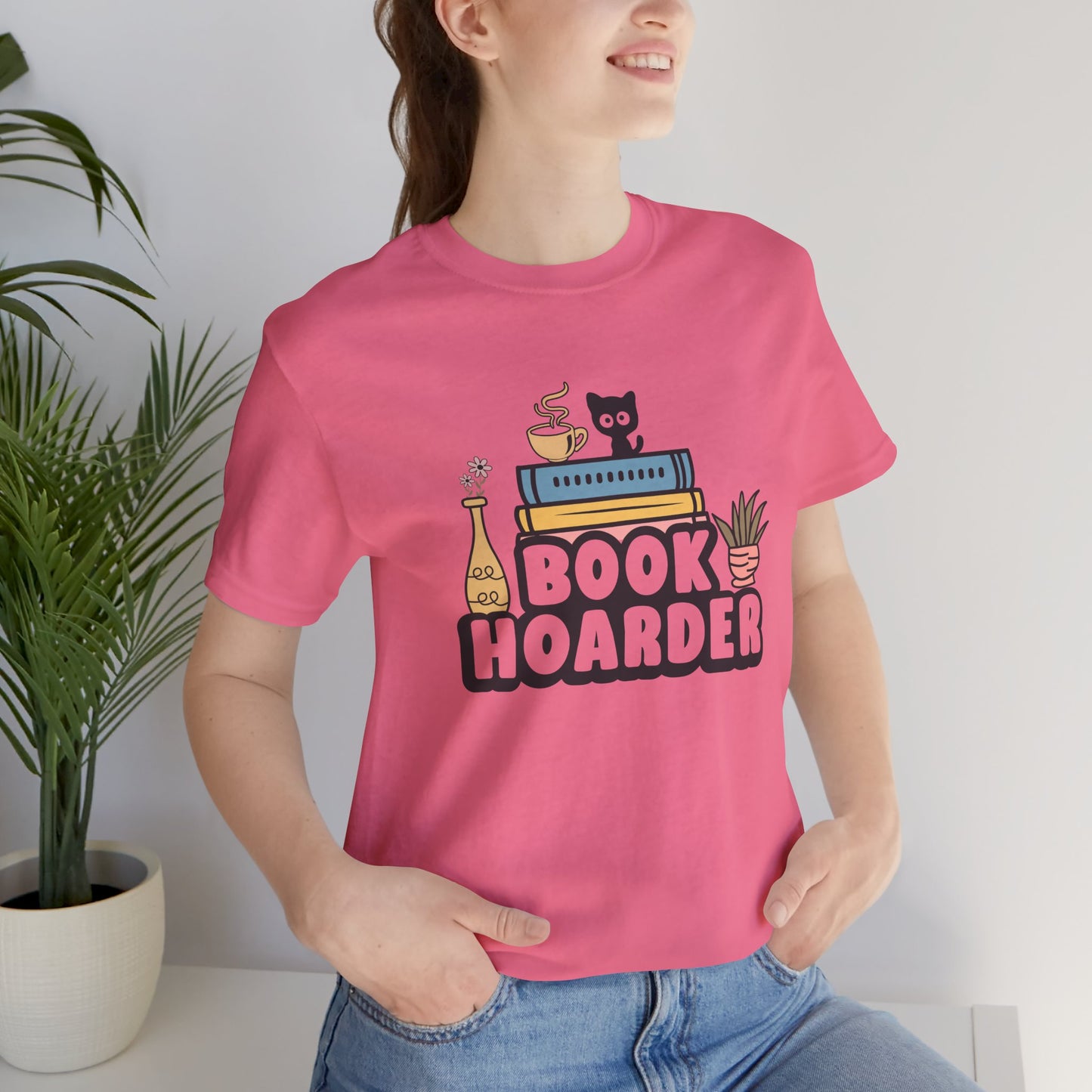 Book Hoarder Unisex Tee - Cat Lover Book Lover Funny Gift - sizes S - 3X