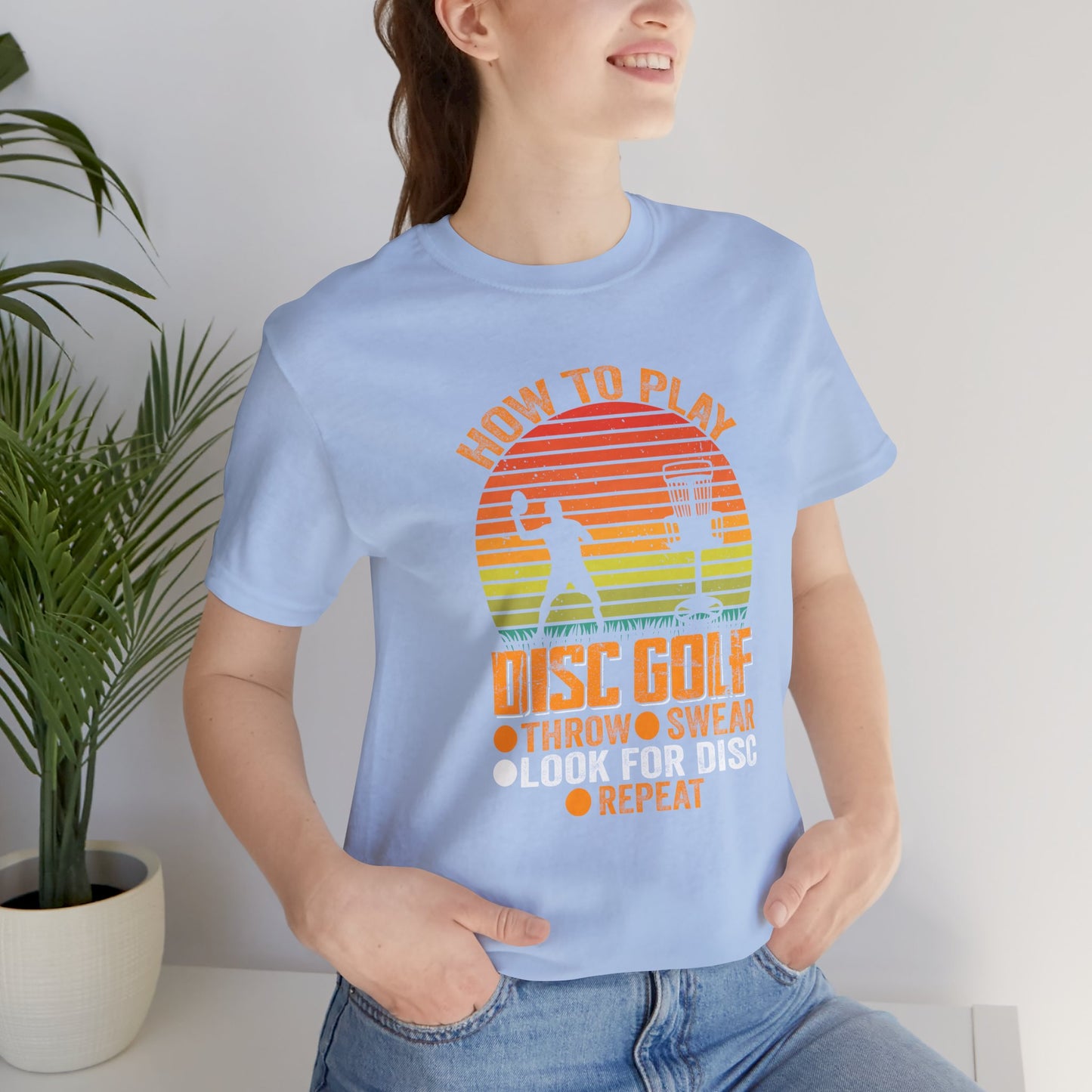 How to Disc Golf Unisex Jersey Short Sleeve Tee - sizes S - 3X