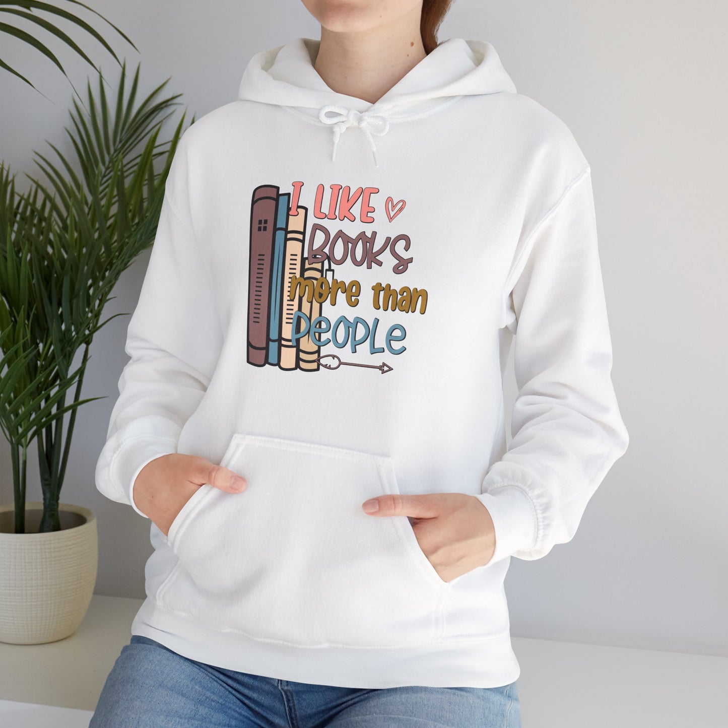 I like books more than people Unisex Heavy Blend™ Hooded Sweatshirt - sizes S - 3X