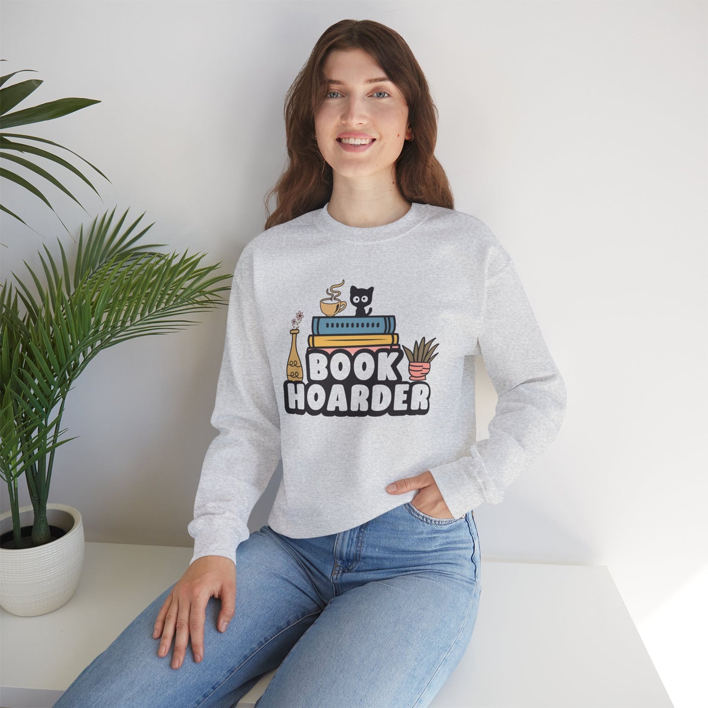 Book Hoarder Unisex Heavy Blend Sweatshirt - size S - 3X