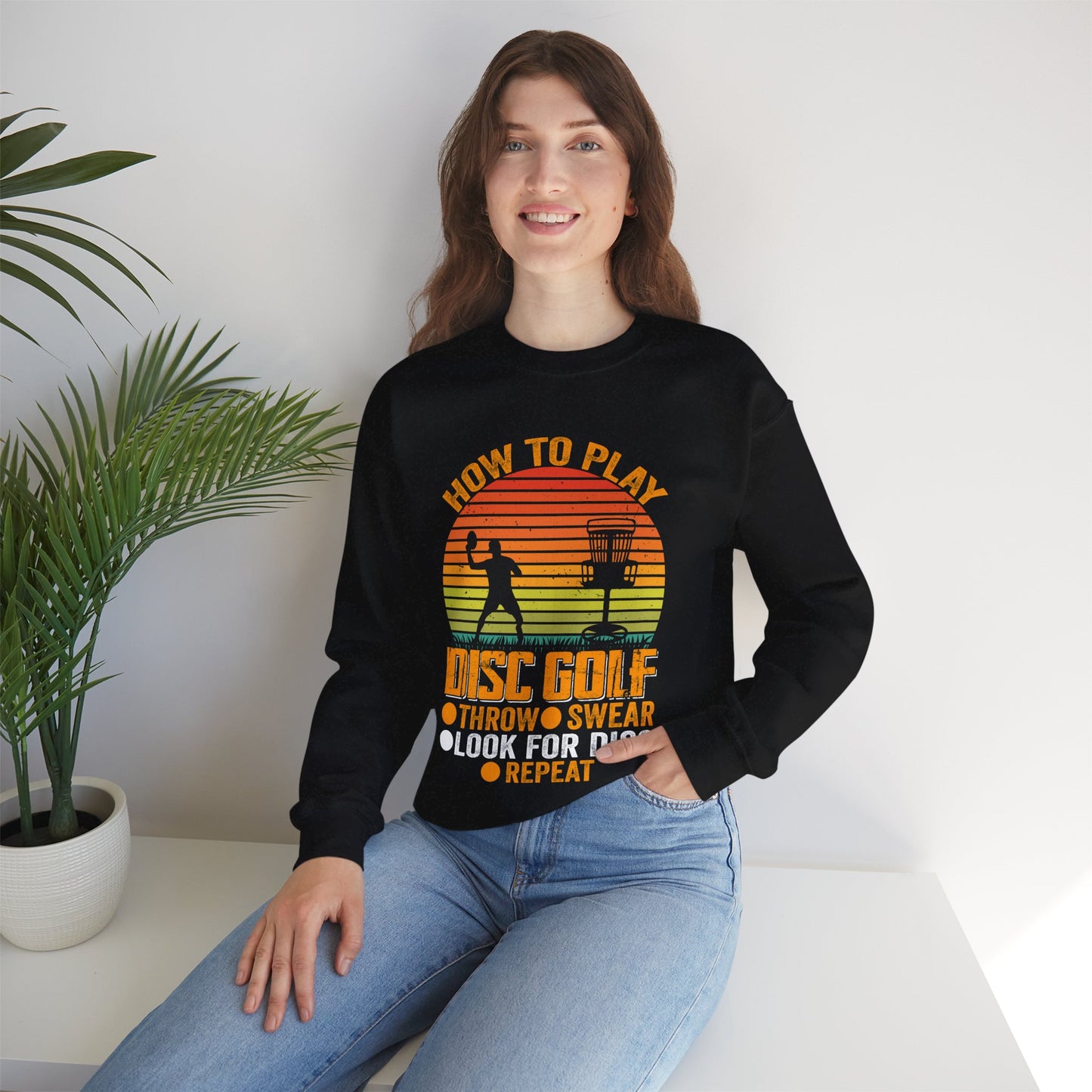 Disc Golf Unisex Heavy Blend Crewneck Sweatshirt - Sizes S - 5X