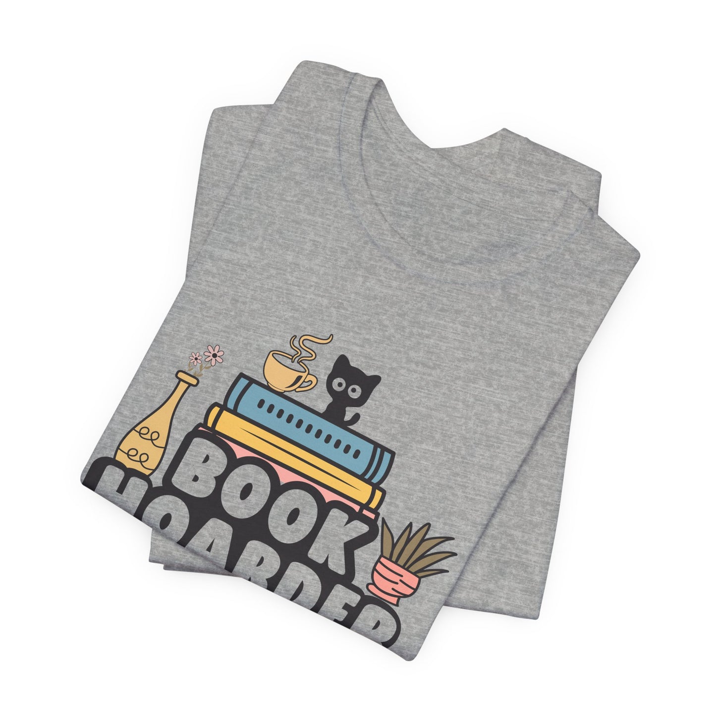 Book Hoarder Unisex Tee - Cat Lover Book Lover Funny Gift - sizes S - 3X