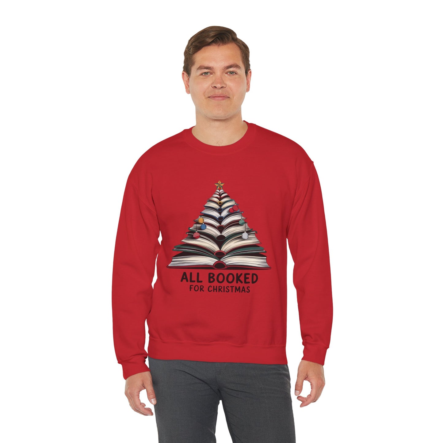 All Booked for Christmas Unisex Heavy Blend™ Crewneck Sweatshirt - sizes S - 5X