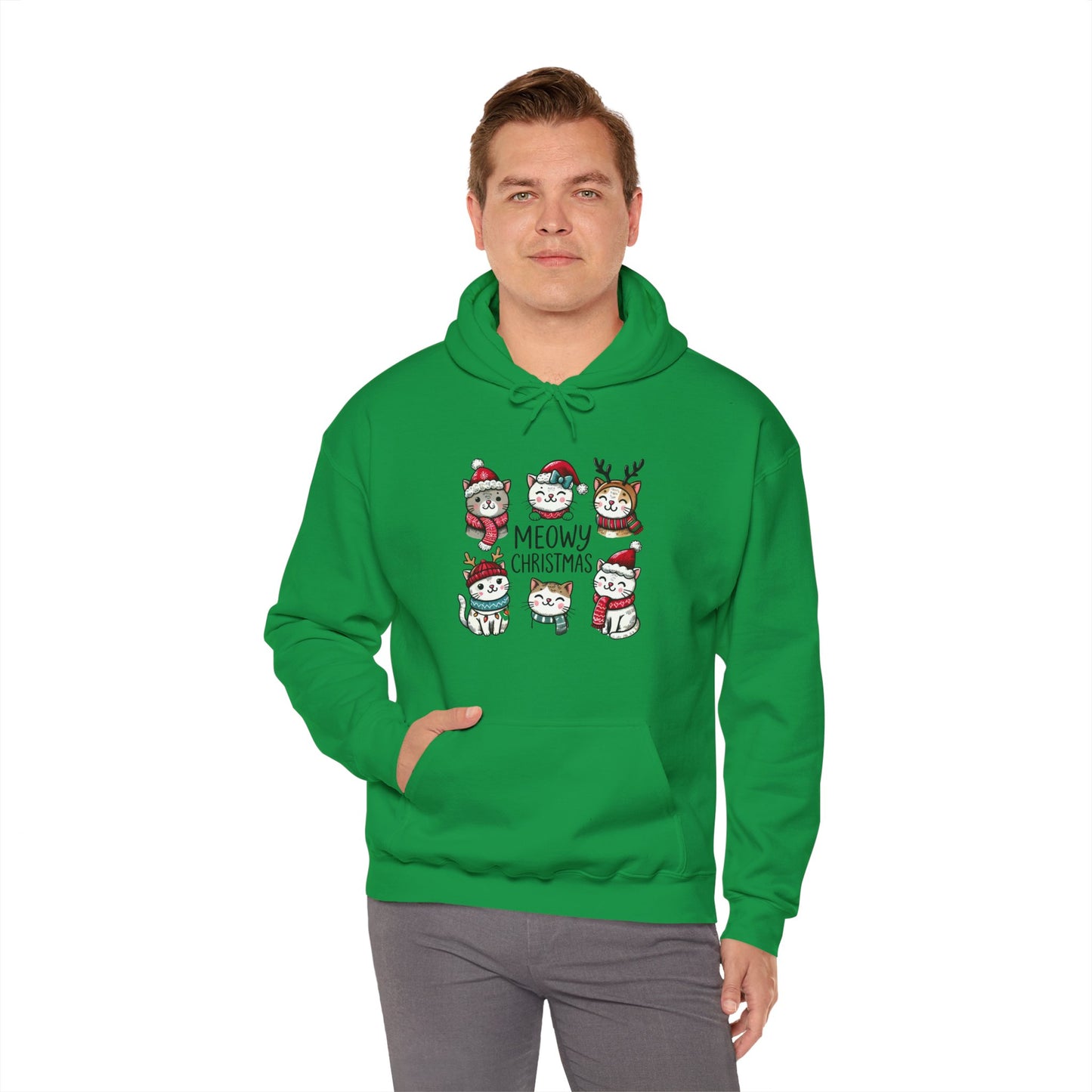 Meowy Christmas Hooded Sweatshirt - sizes S - 5X