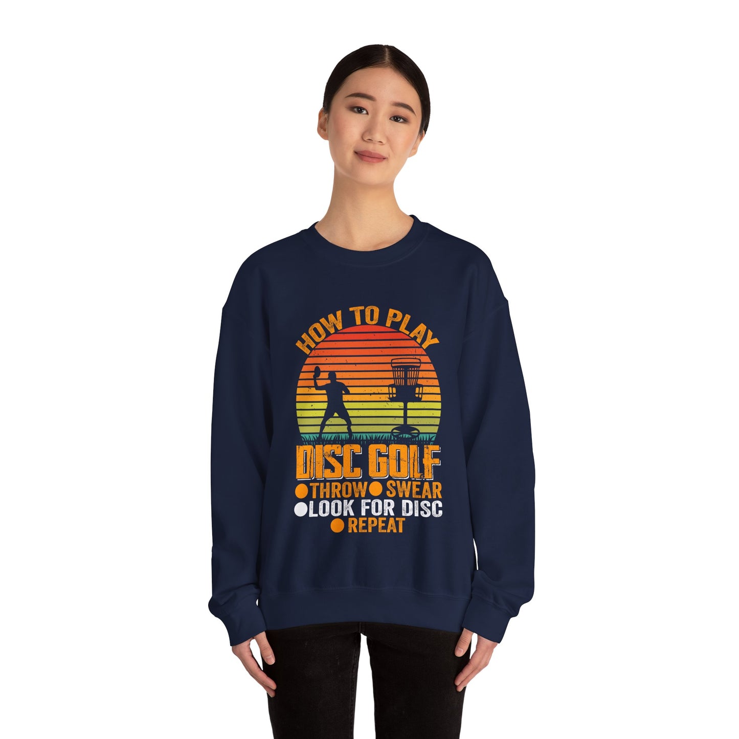 Disc Golf Unisex Heavy Blend Crewneck Sweatshirt - Sizes S - 5X