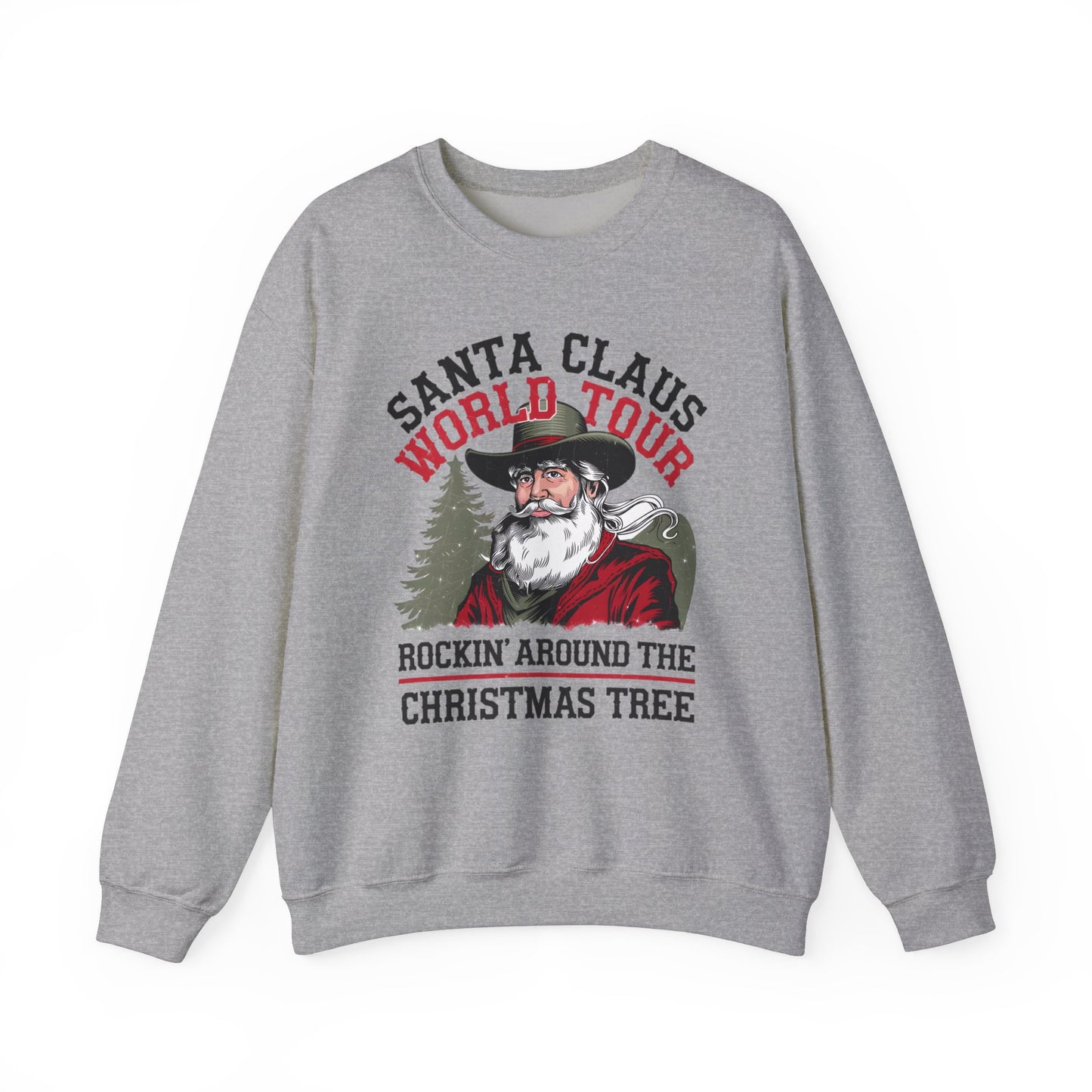 Santa Claus World Tour - Unisex Heavy Blend™ Crewneck Sweatshirt - sizes S - 5X - Rocking around the Christmas Tree